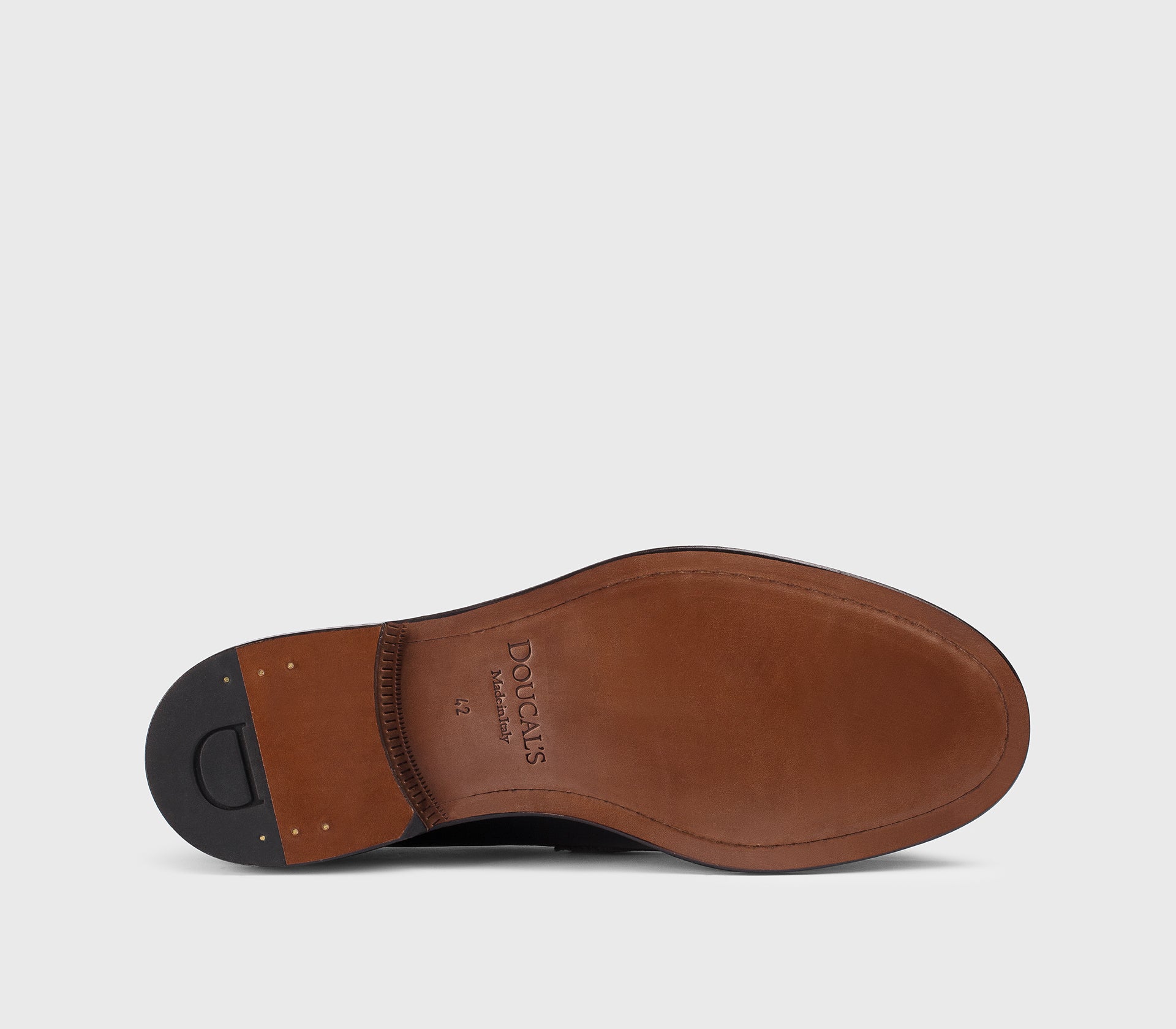 Dark brown leather loafer
