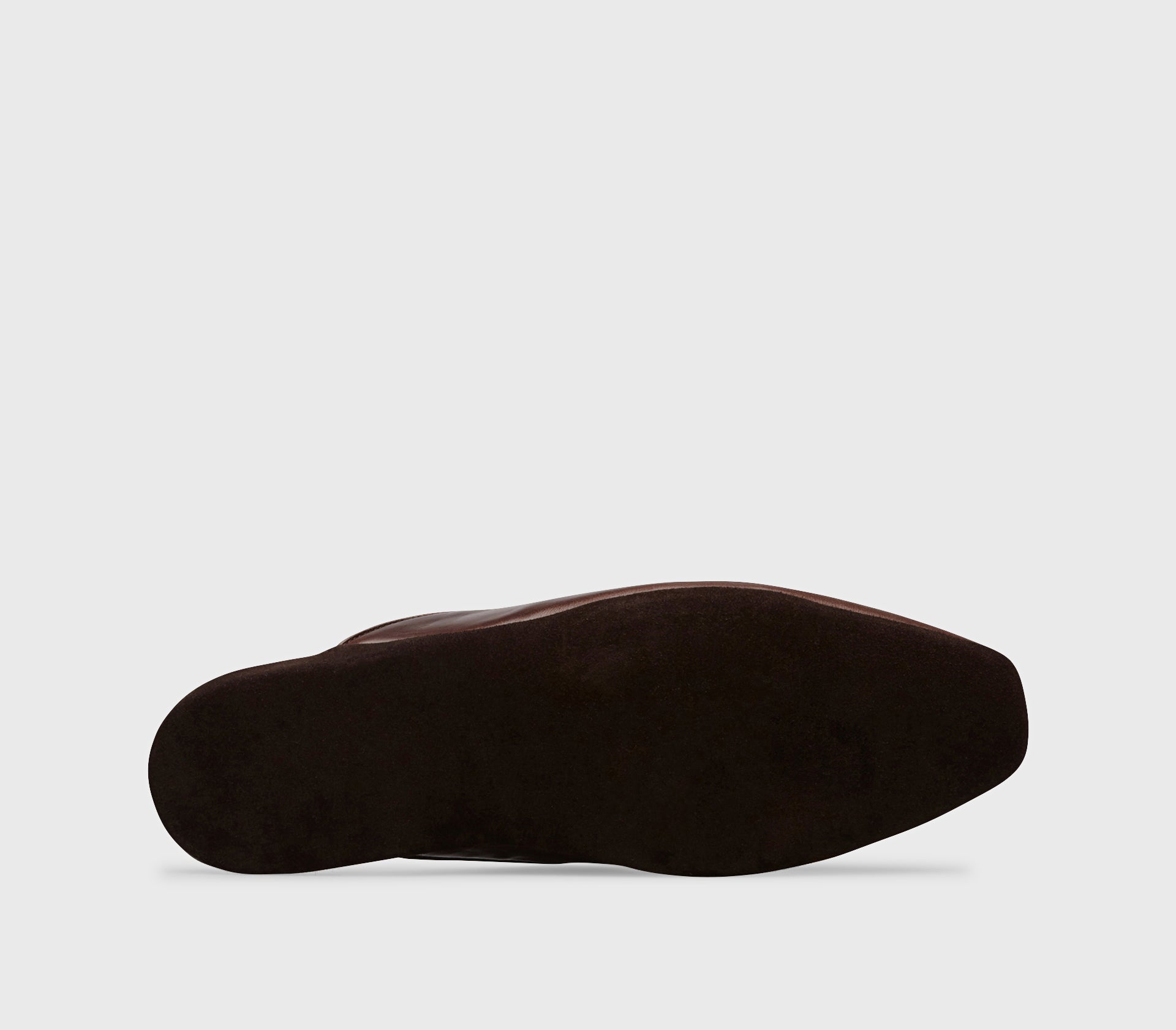 Slipper aus dunkelbraunem Leder