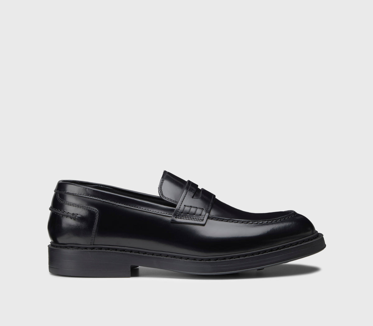 DOUCAL\'S Made in Italy Pebble Grain Leather Loafer in Black Size 46 US 13 $595 Men main image 3