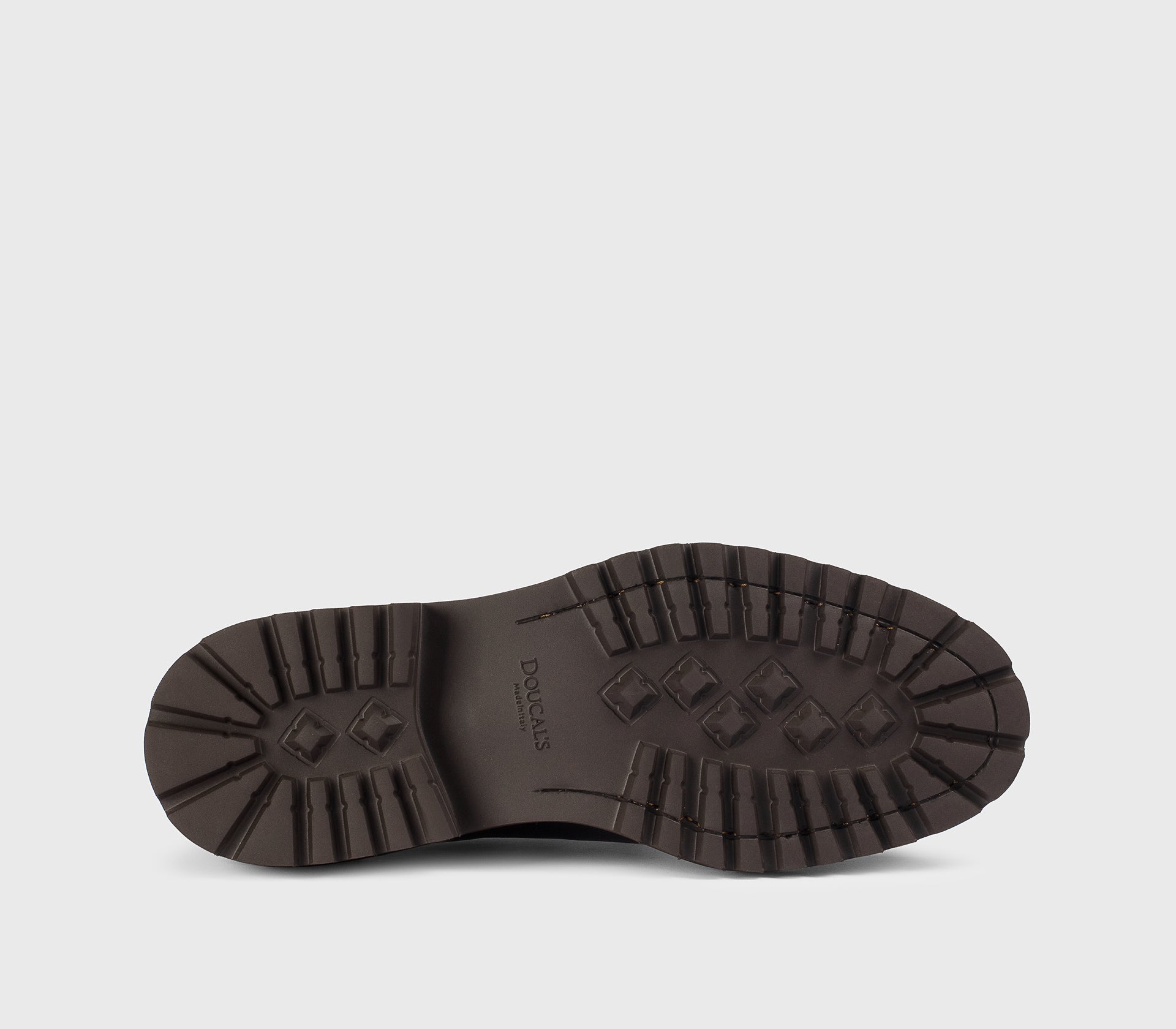 Dark brown leather lace-up with hooks