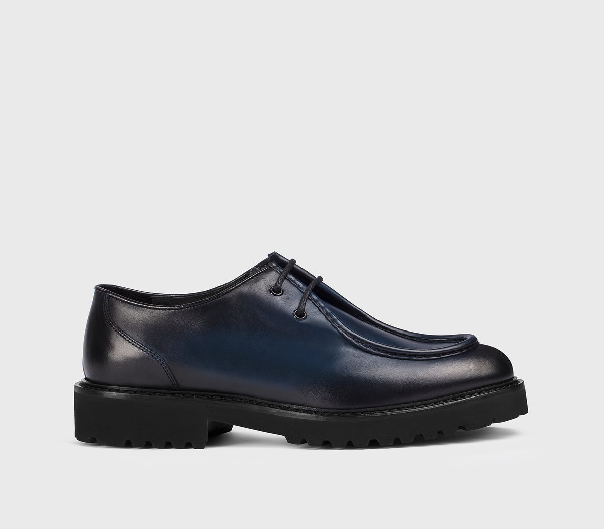 DU2737PHILUF159NB28 - Stringata in pelle a due fori blu