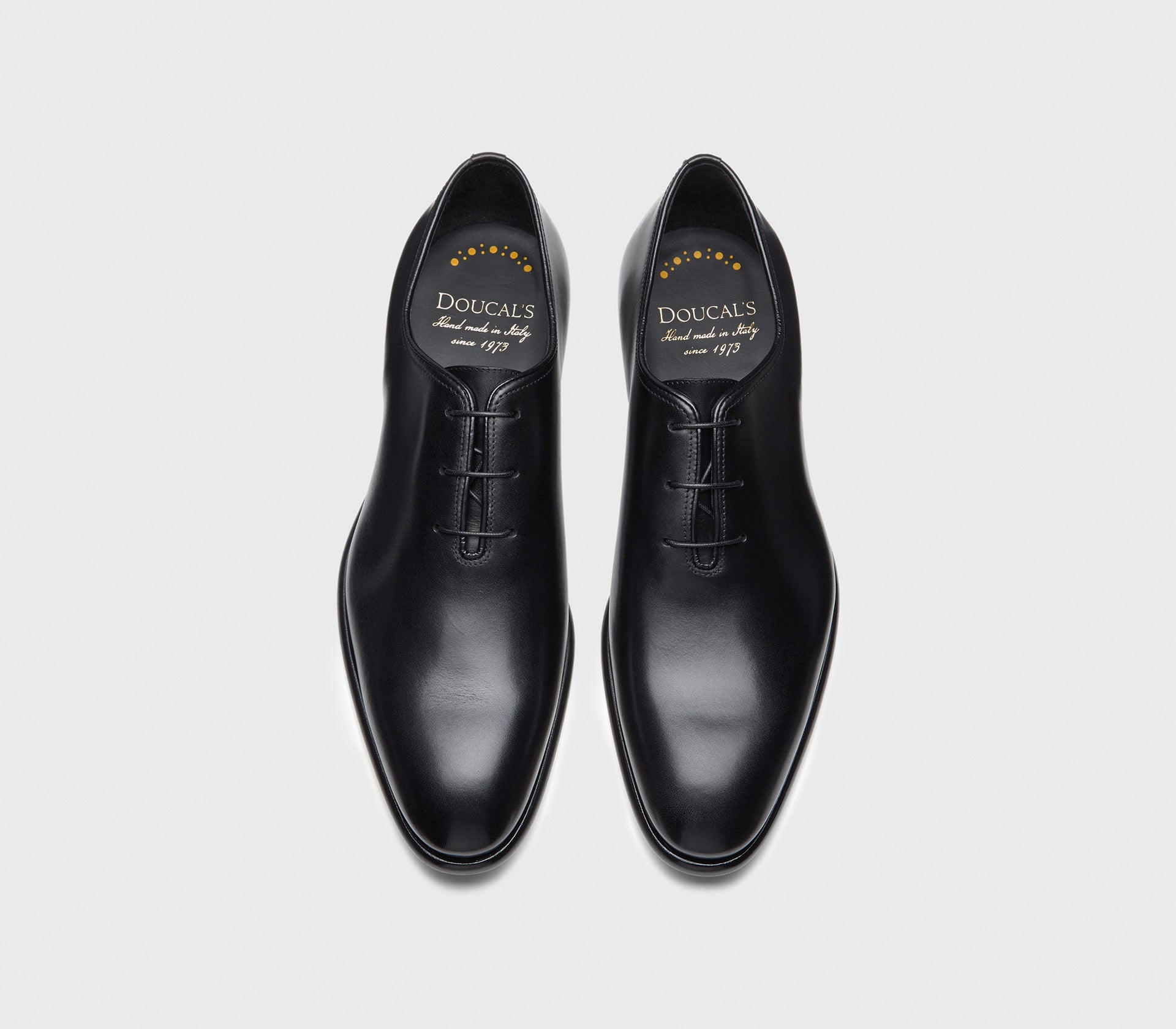 Black leather lace-up