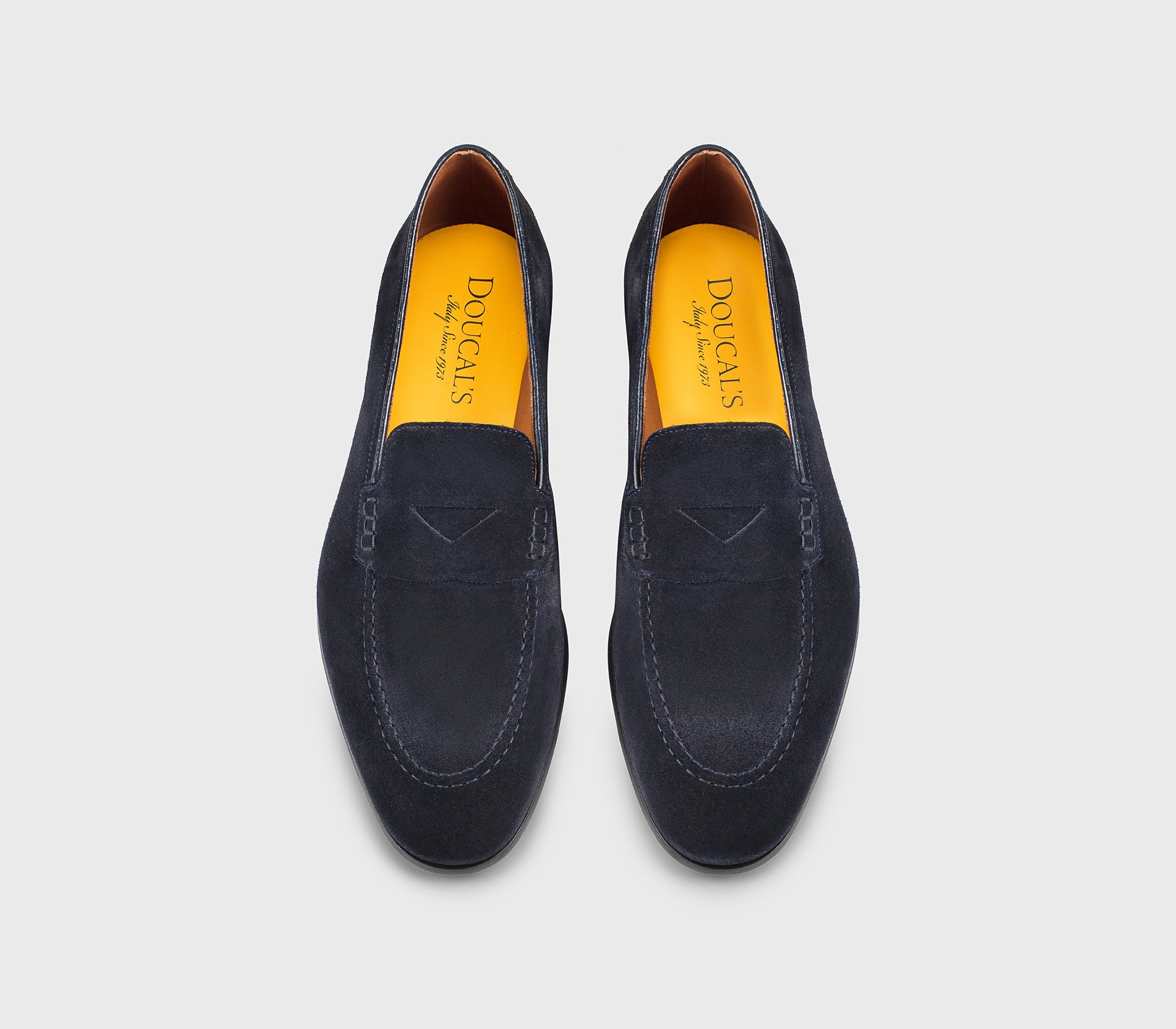 Blue suede loafer