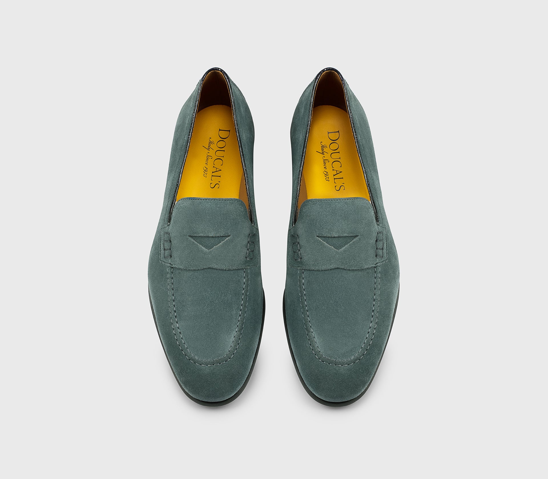 Blue suede loafer