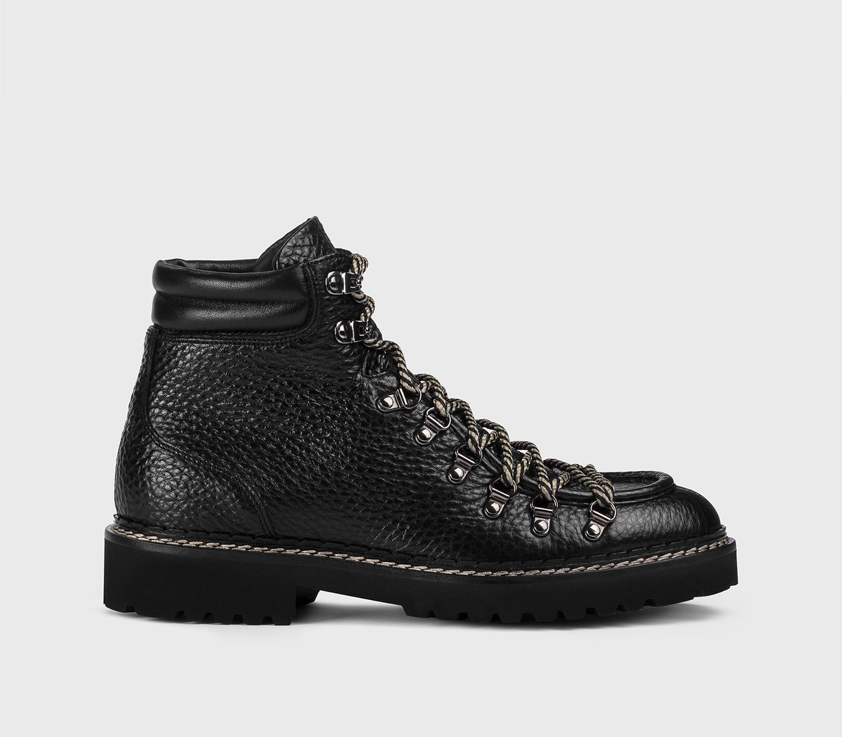 DU3082PHISPF863NN00 - Scarponcino stringato in pelle nero