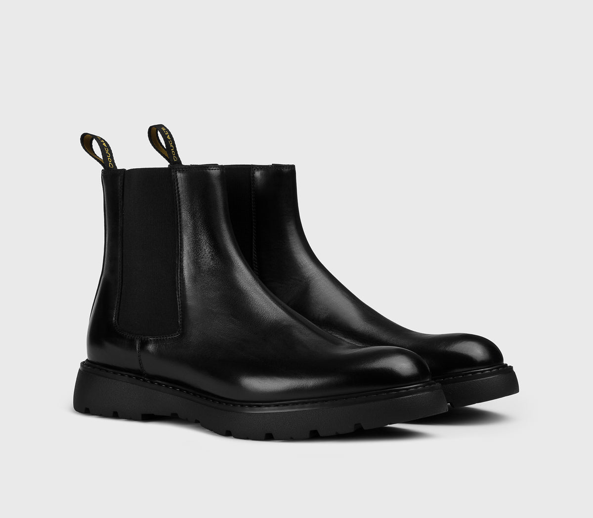 Bottine en cuir noir