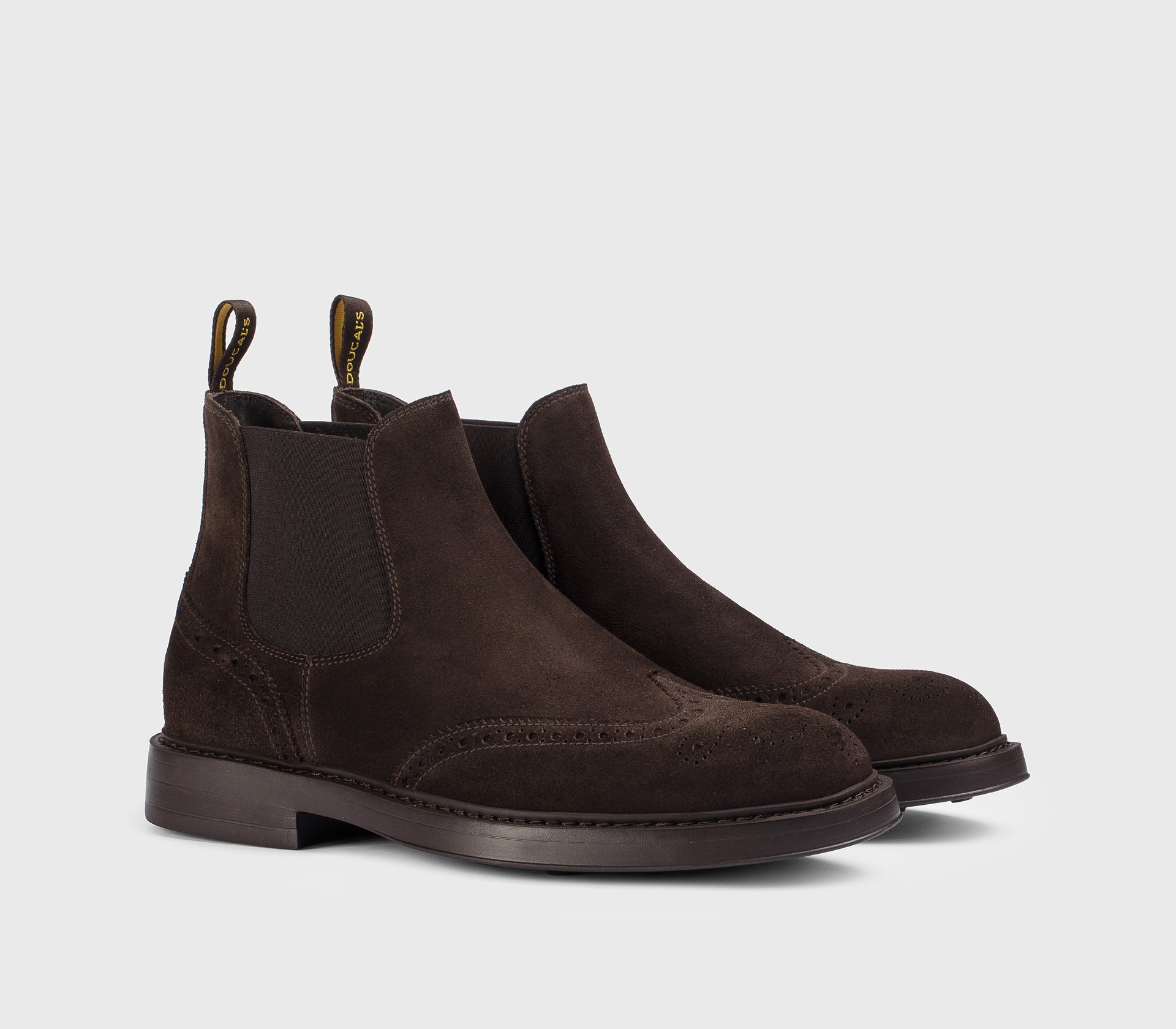 DU3091BRUXUF009TM23 - Stivaletto a coda di rondine in suede marrone "terre"
