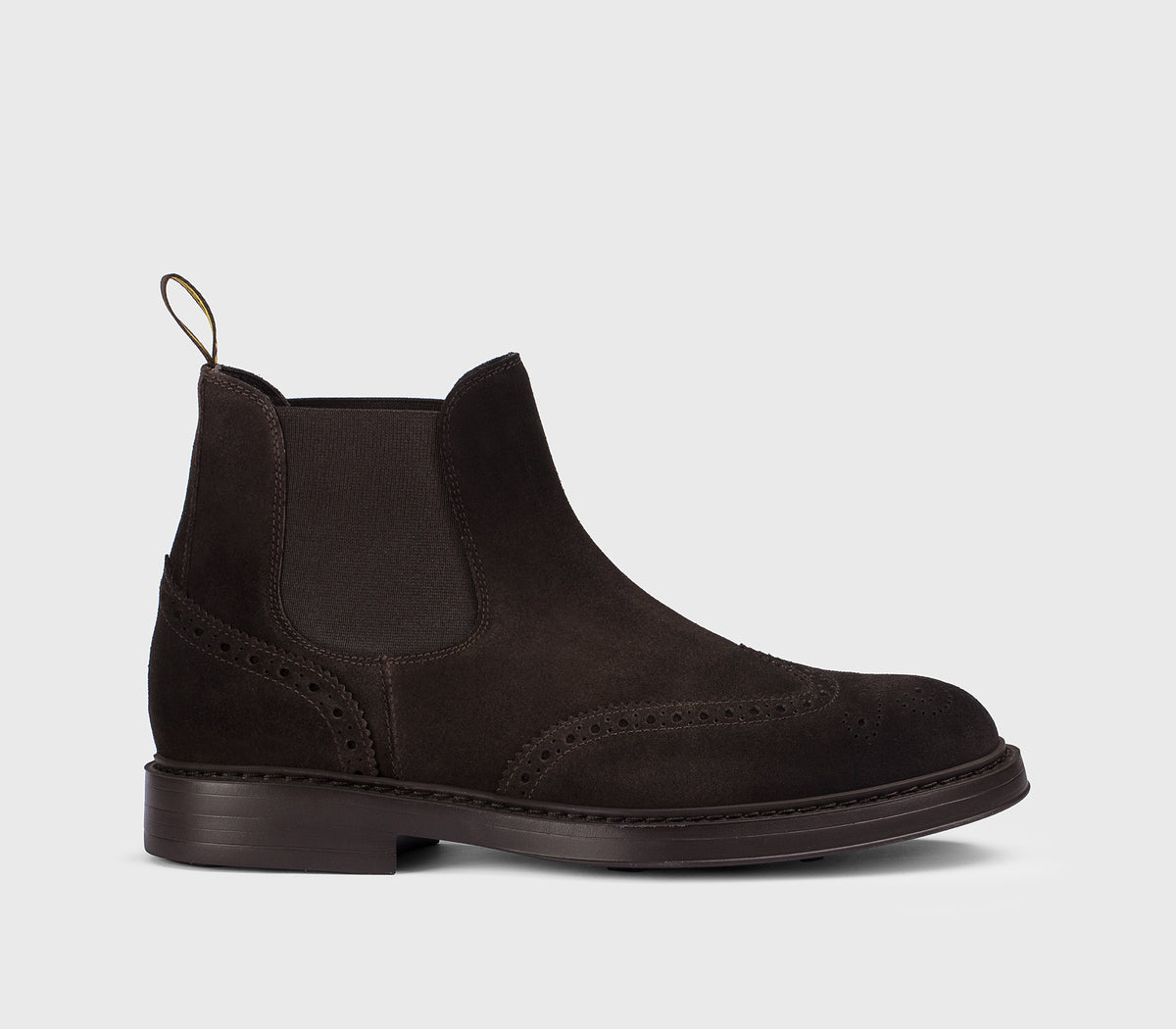DU3091BRUXUF024TM23 - Stivaletto a coda di rondine in suede marrone "terre"