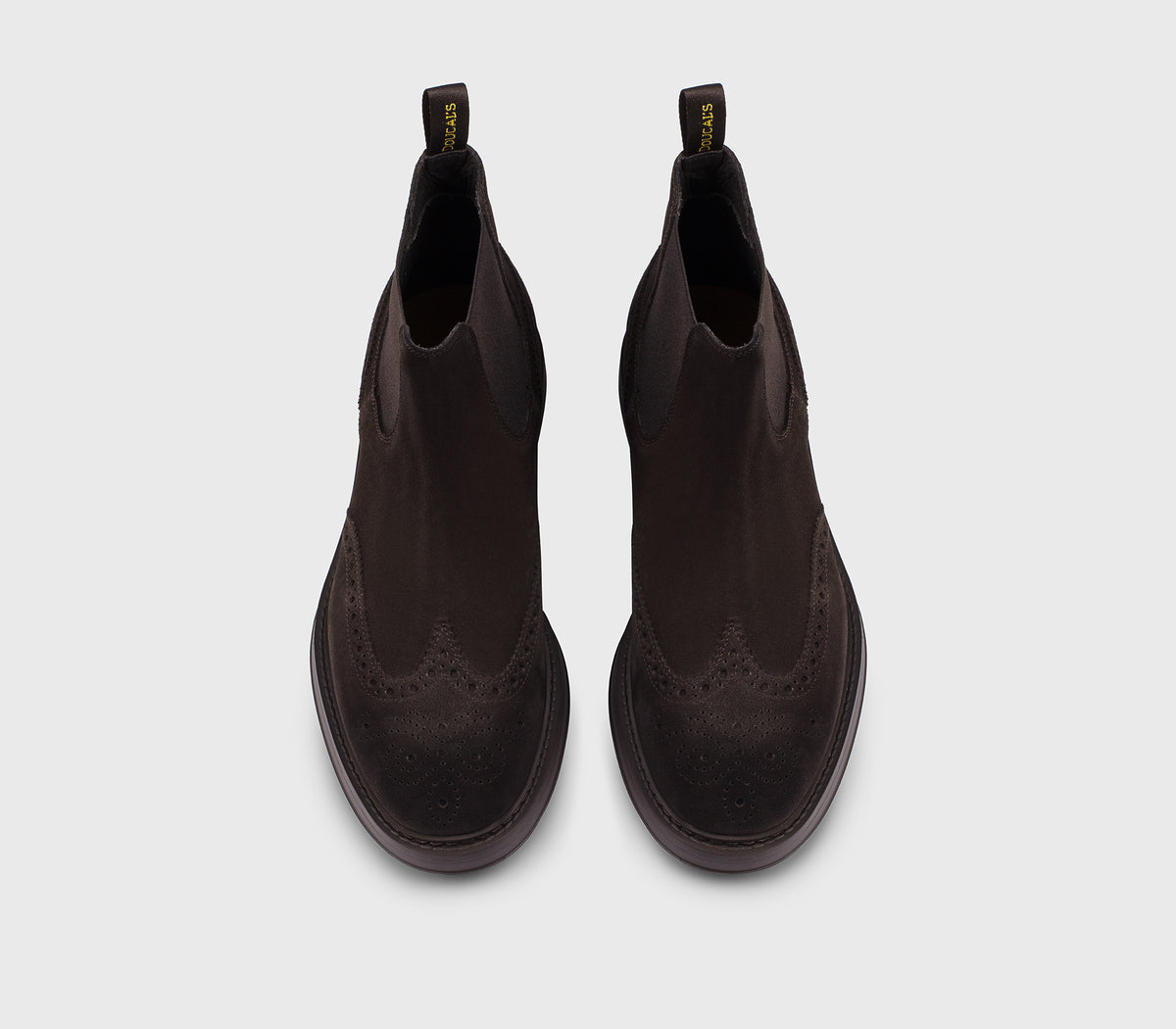 DU3091BRUXUF024TM23 - Stivaletto a coda di rondine in suede marrone "terre"