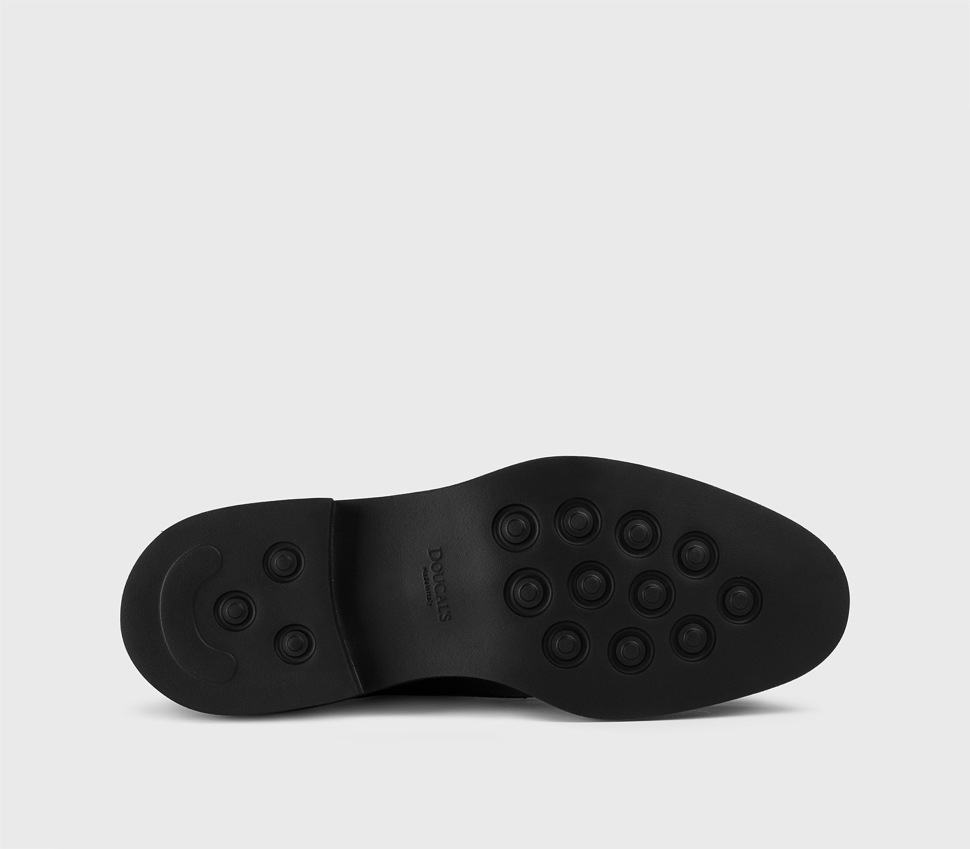 Black tumbled leather lace-up