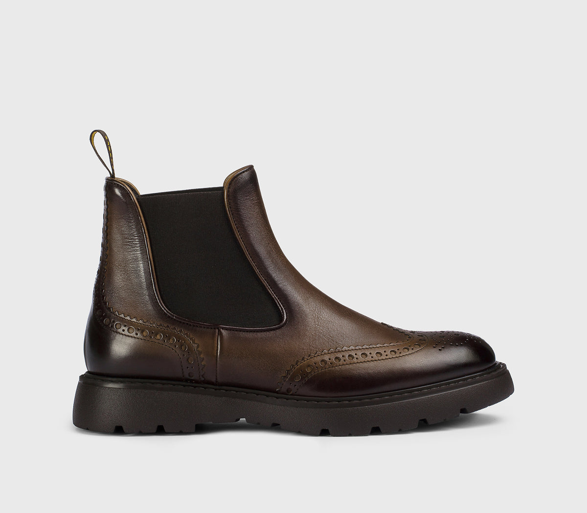 DU3110GOTNUF188TM04 - Stivaletto coda di rondine in pelle marrone