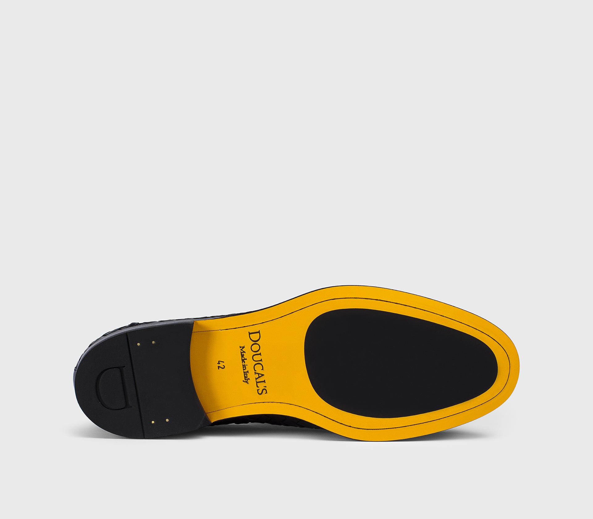 DU3159ORVNUY195NB00 - Mocassino intrecciato con nappine in pelle blu