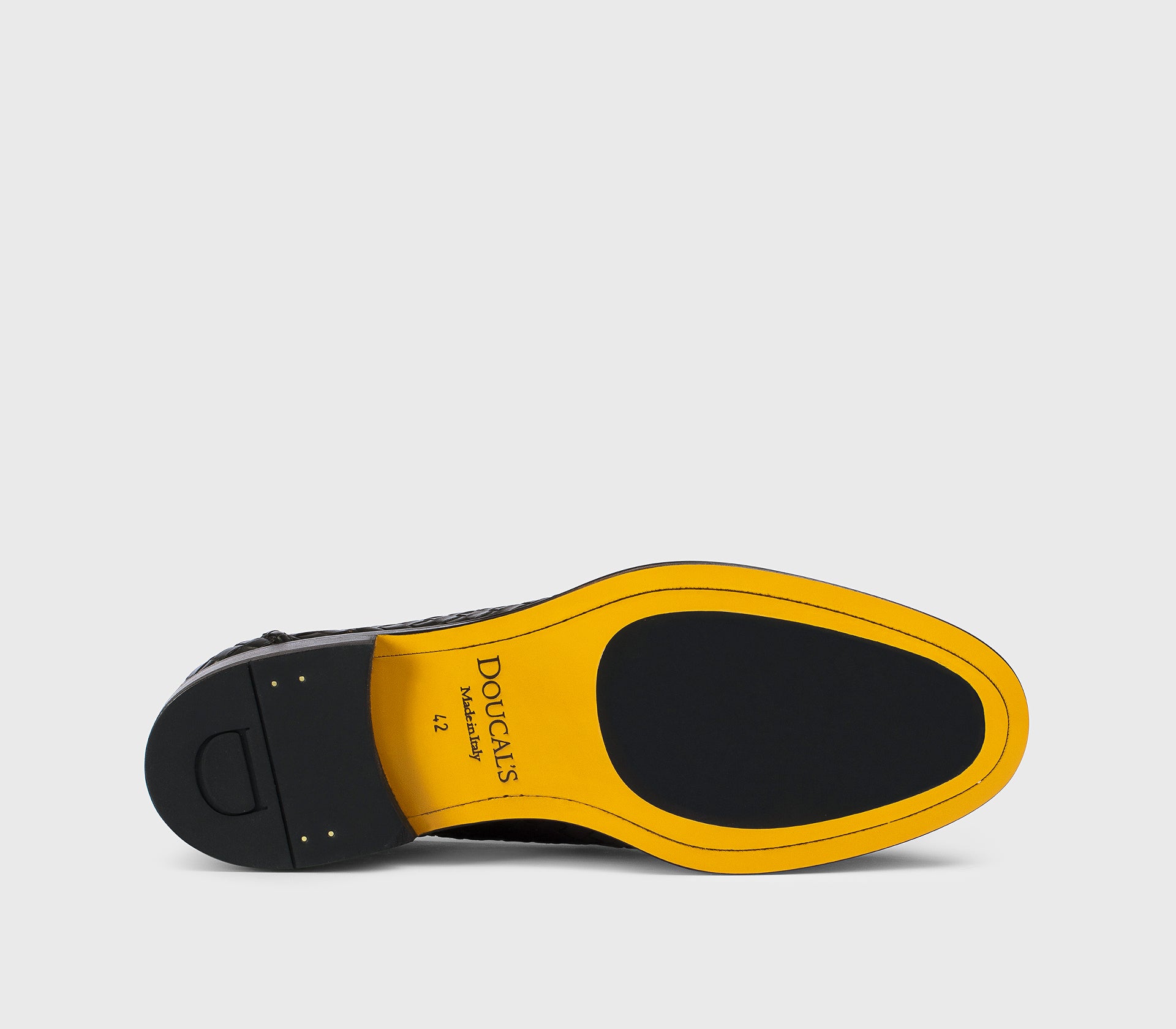 DU3159ORVNUY195TM00 - Mocassino intrecciato con nappine in pelle testa di moro