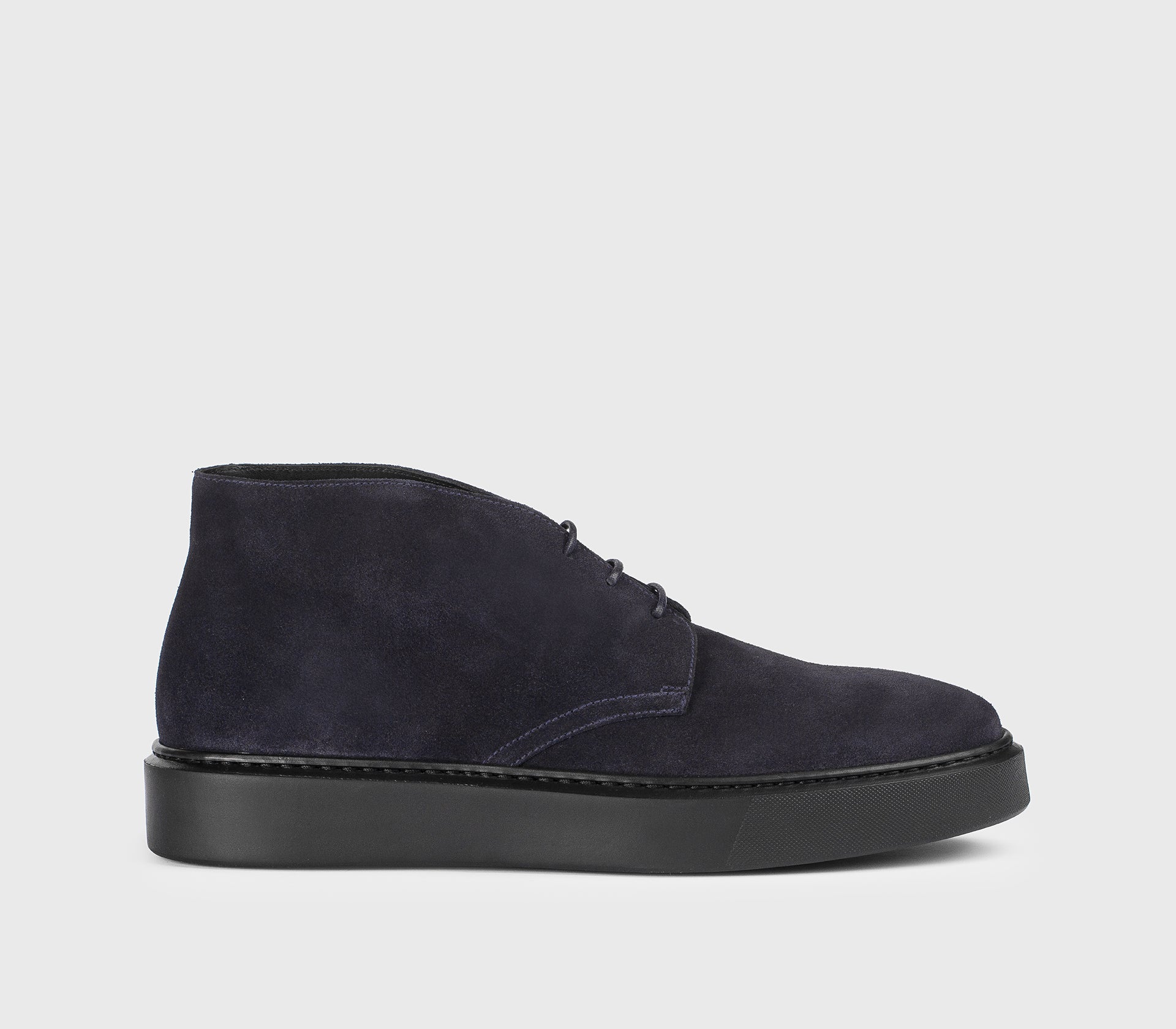 Blue suede chukka ankle boot