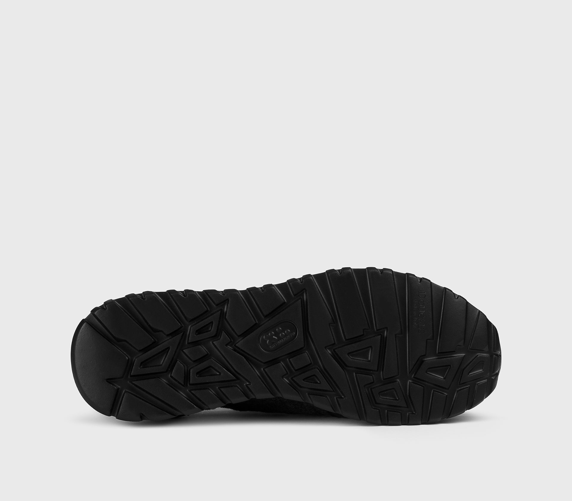 Schwarzer Sneaker aus Materialmix