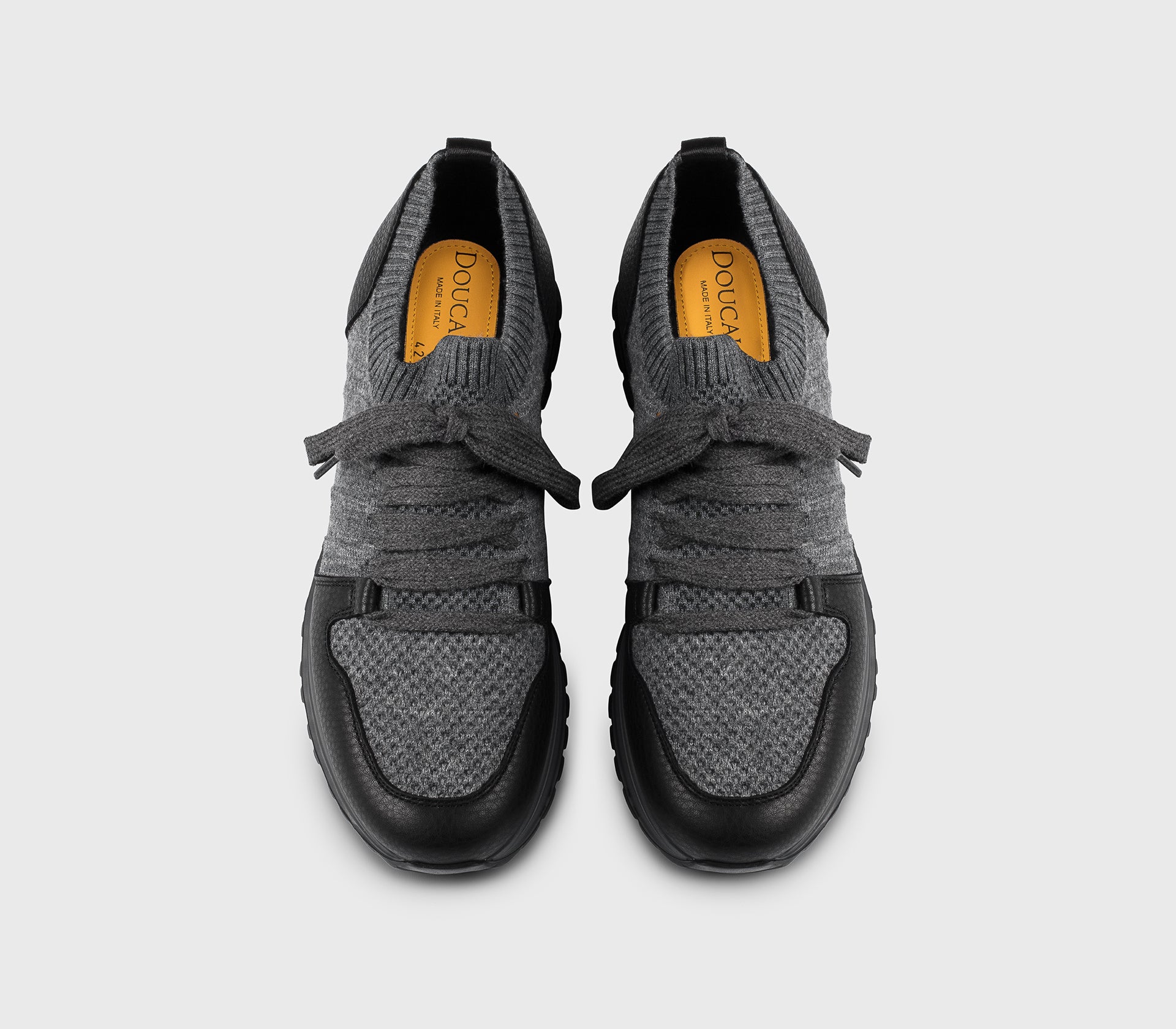 Sneaker bi-matière anthracite