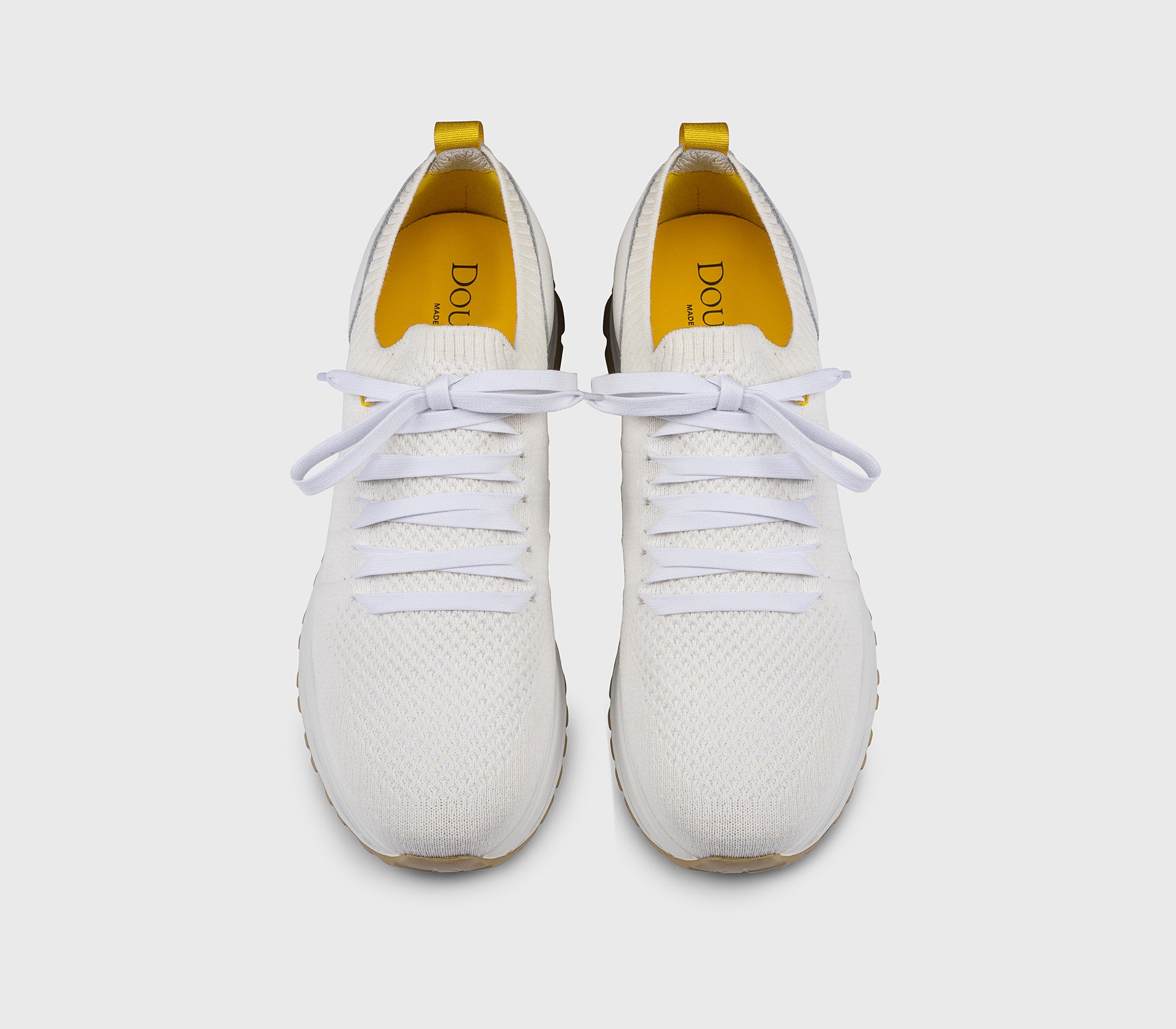 DU3222SYDNPZ830DW13 - Sneaker in tessuto tecnico e pelle bianca