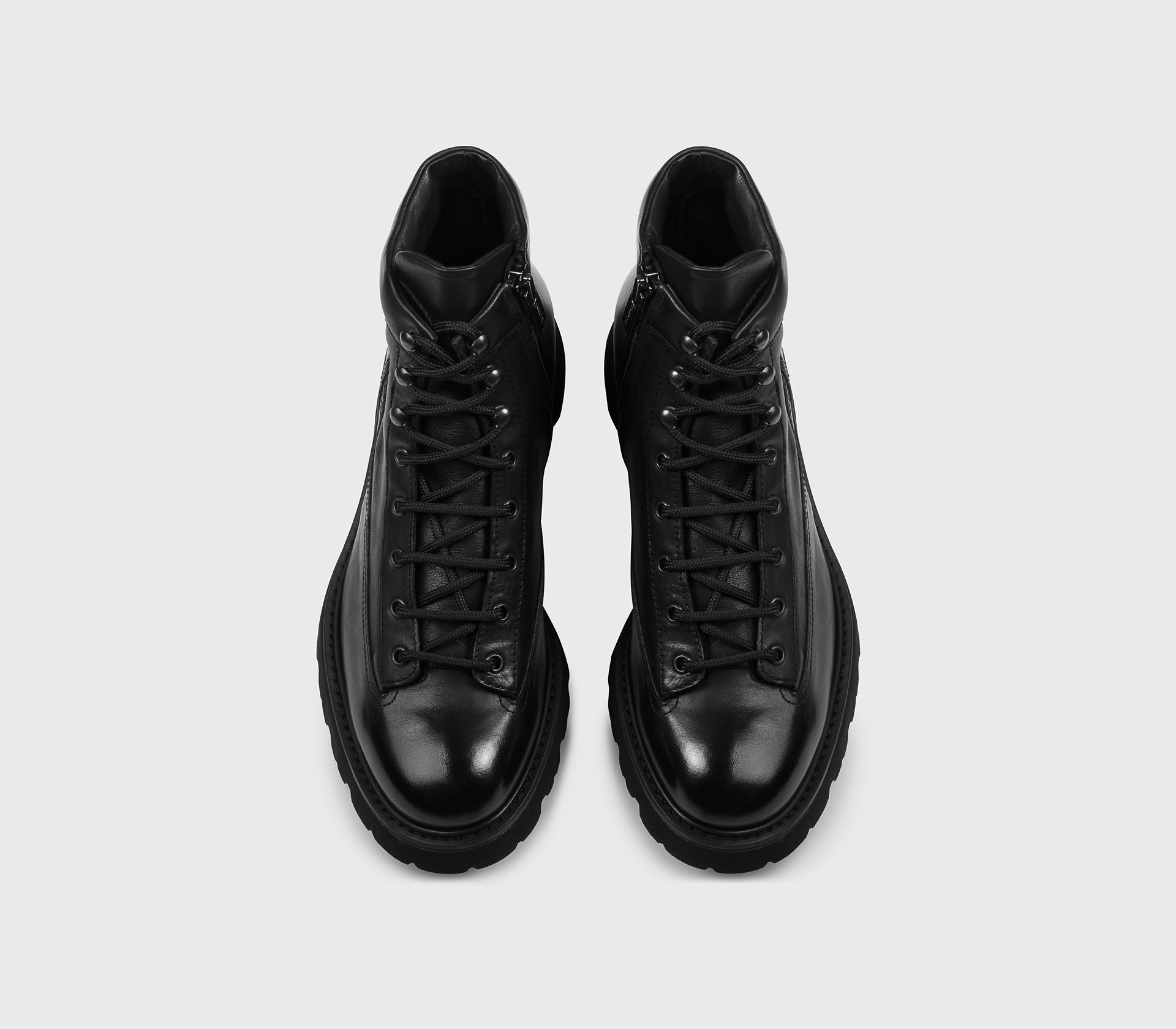 DU3236GOTNUF188NN00 - Scarponcino stringato in pelle nero