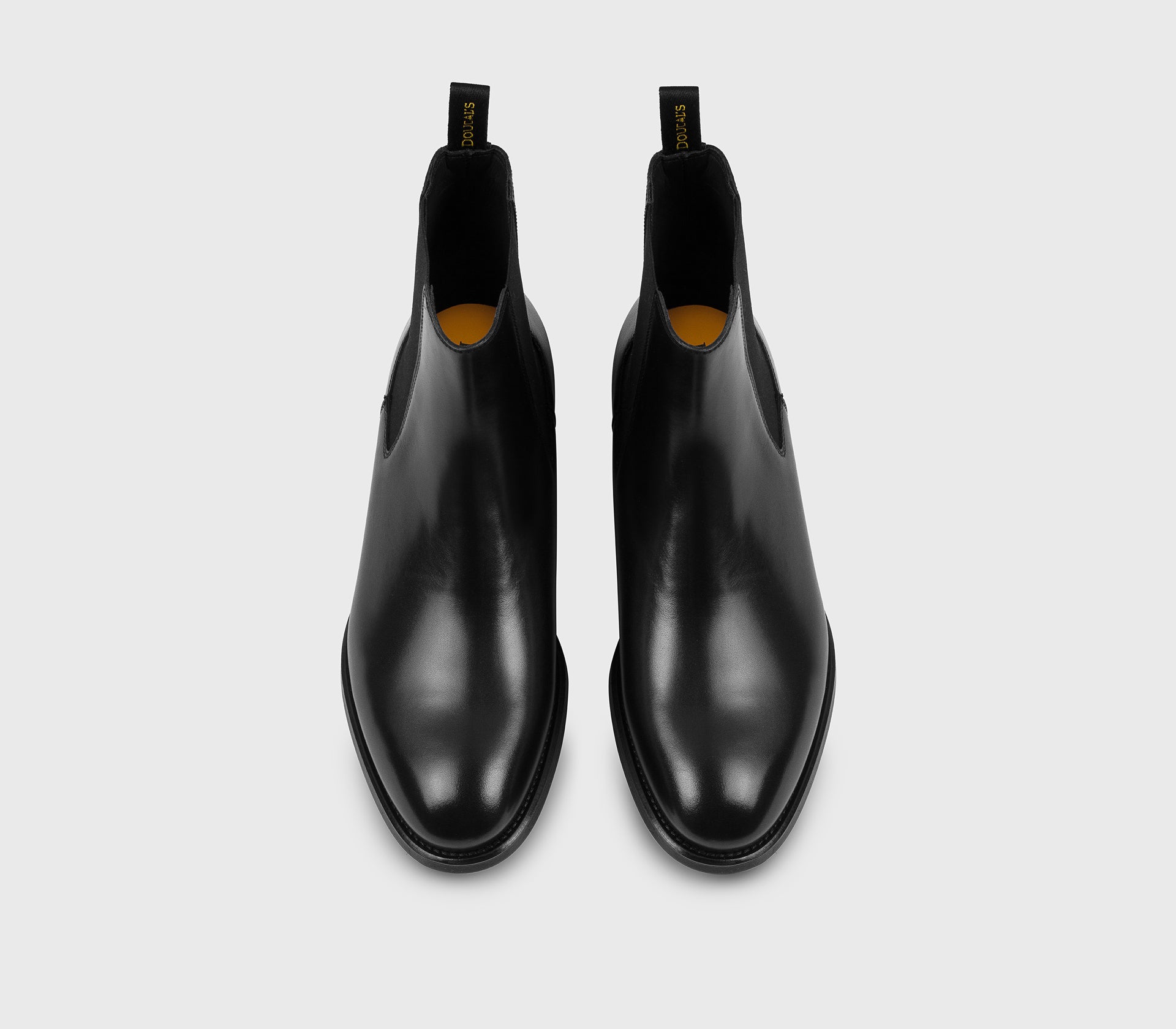 Black leather ankle boot