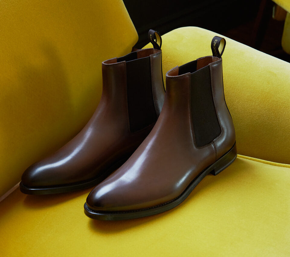 Stiefelette aus braunem Leder