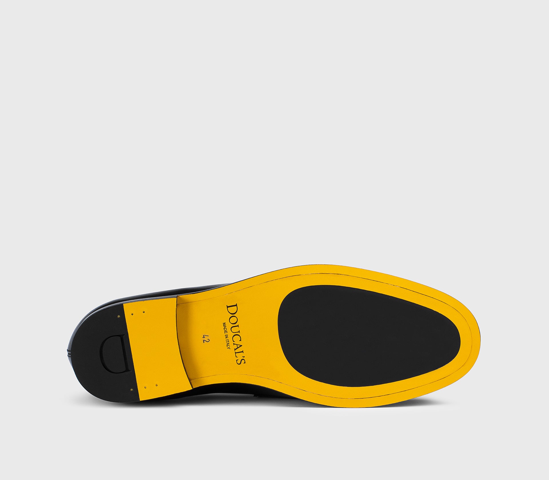 DU3260MARIPF326NN02 - Mocassino "Mario 50" in pelle bicolore nero e azzurro