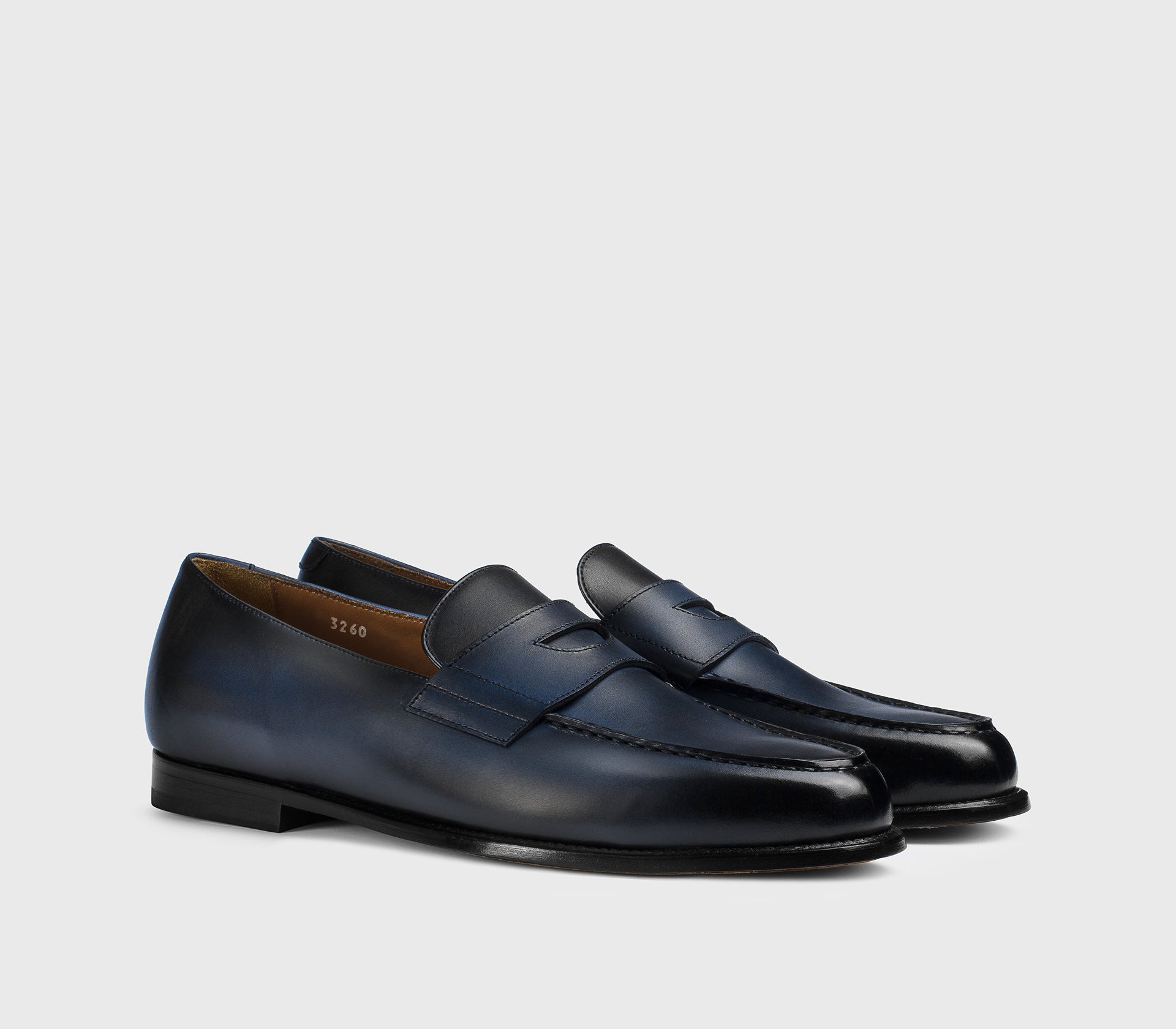 Blue leather “Mario 50” loafer