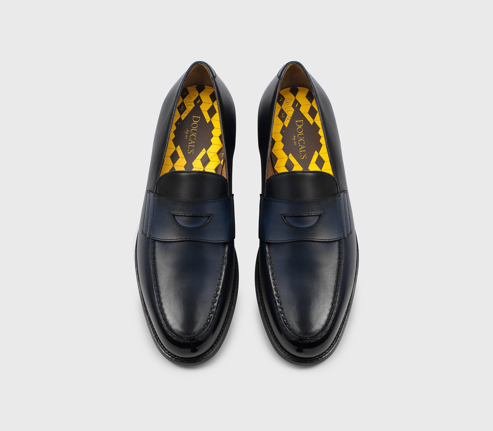 Blue leather “Mario 50” loafer