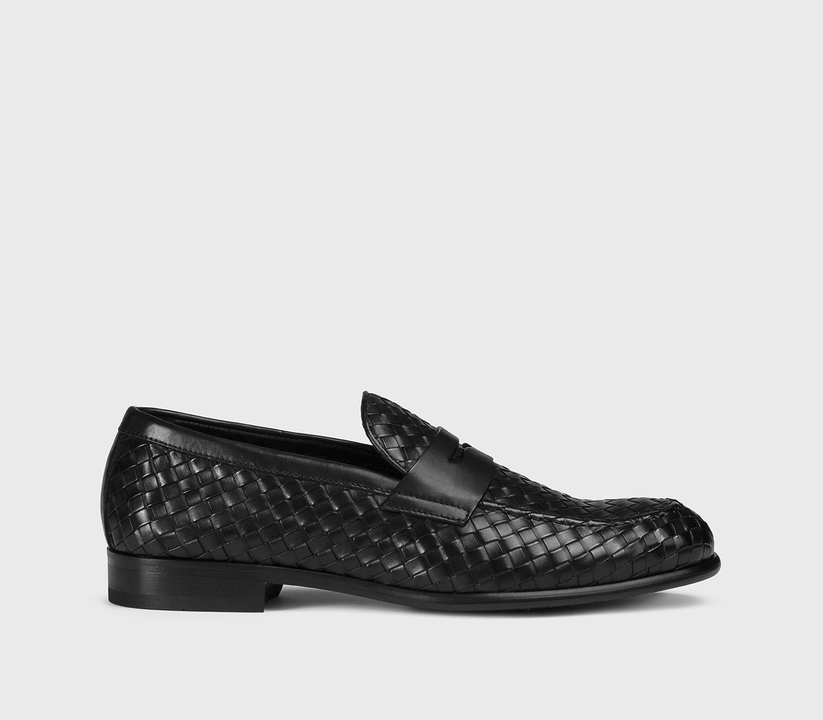 Ennesi Black Woven Leather Loafers Black Woven Loafer | SPIER & MACKAY main image 4