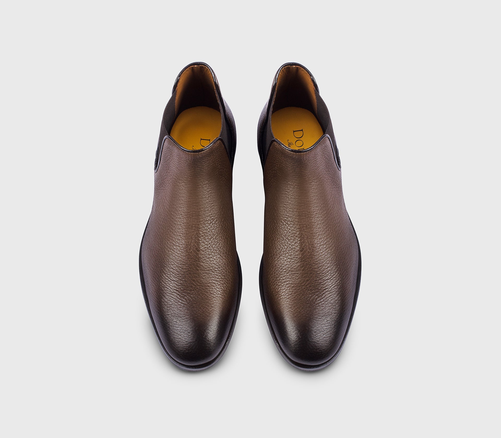 Brown deerskin ankle boot