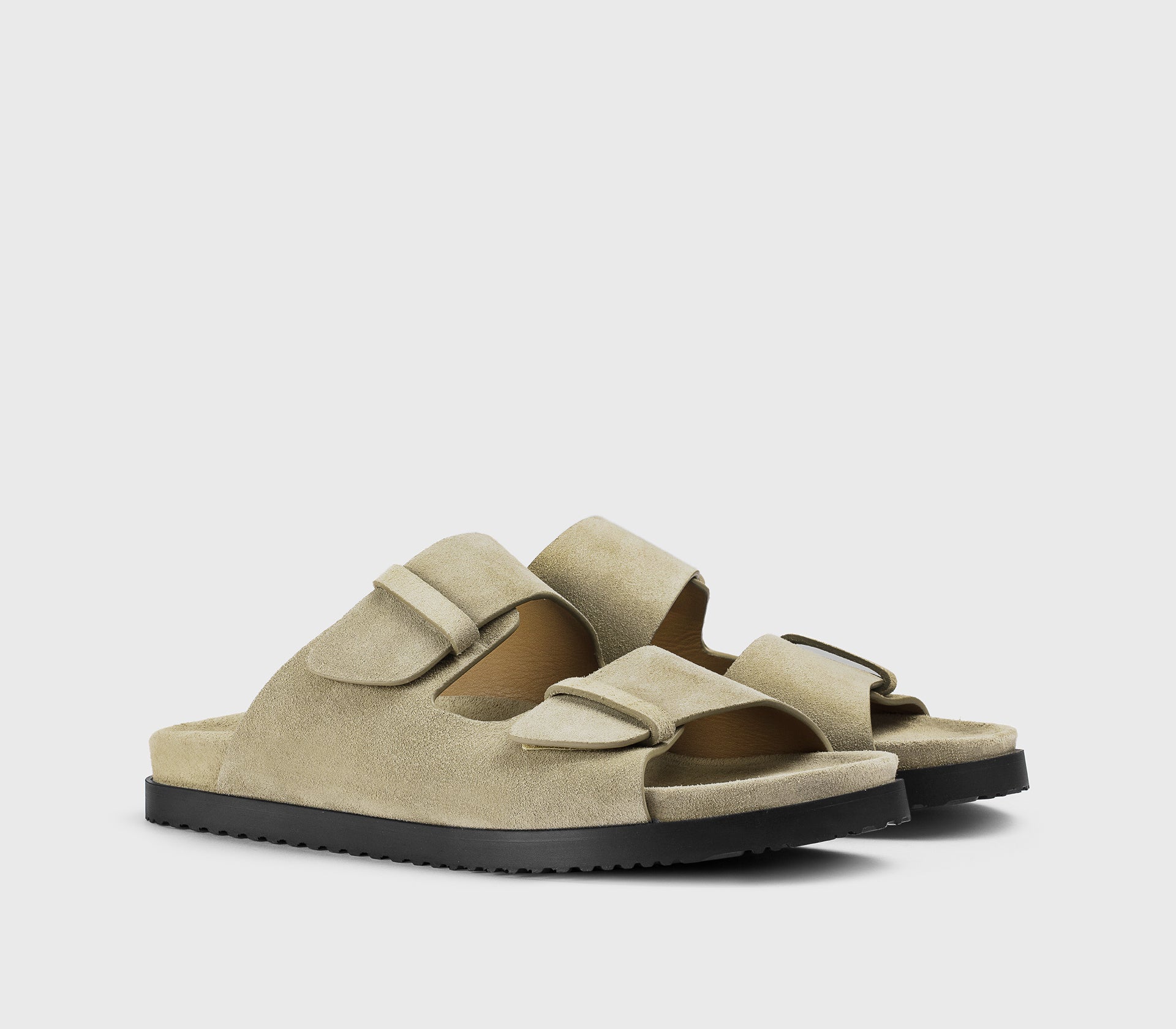 DU3297NECKPF772NC15 - Sandalo con doppia fascia in suede sabbia