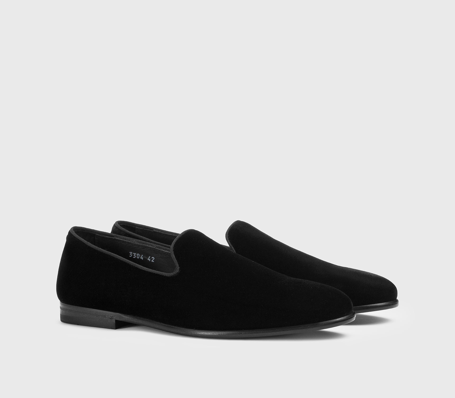 DU3304CARPUF034NN00 - Mocassino in velluto nero