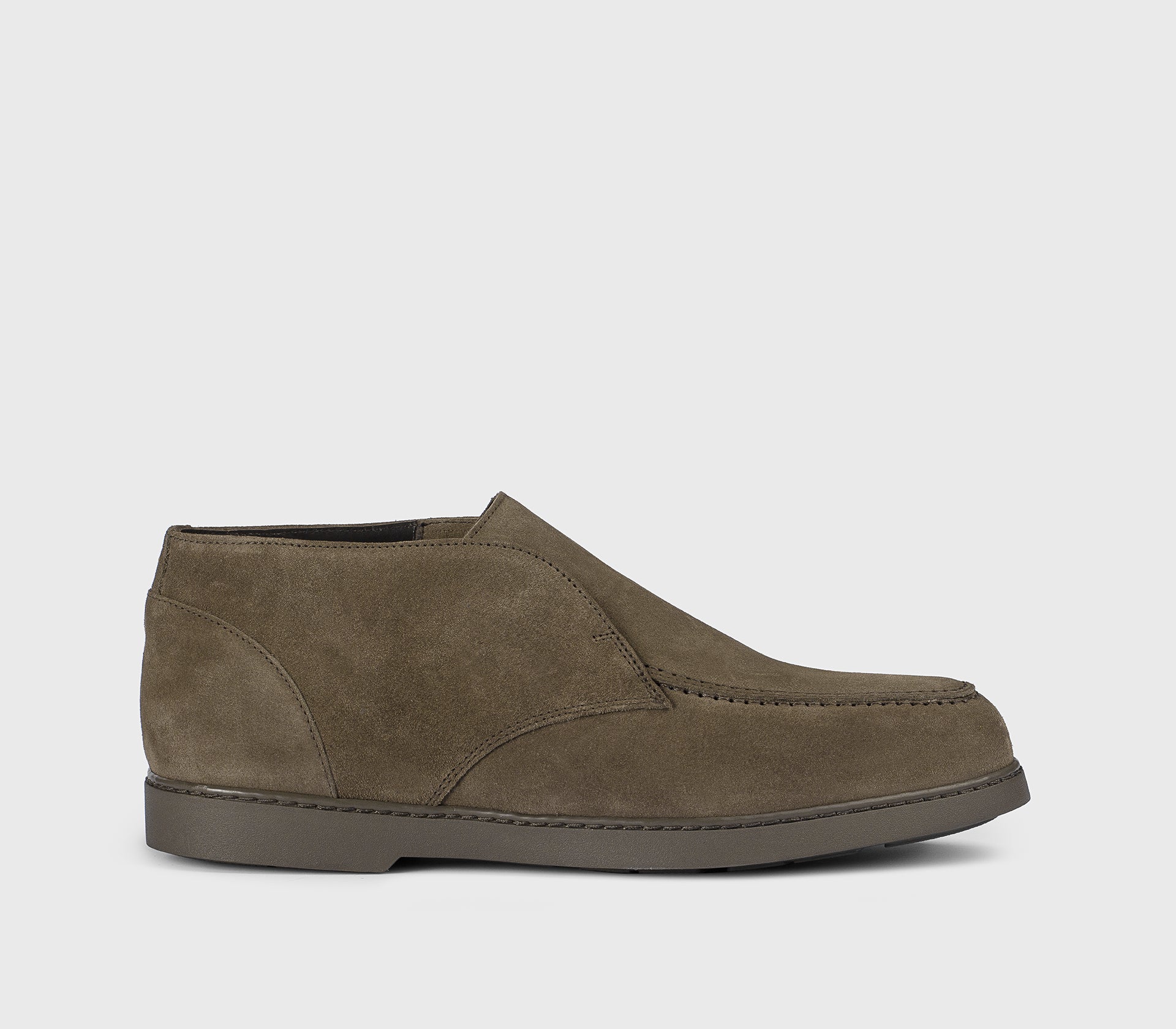 No-lace desert boot in “Espresso”-coloured - Main Image