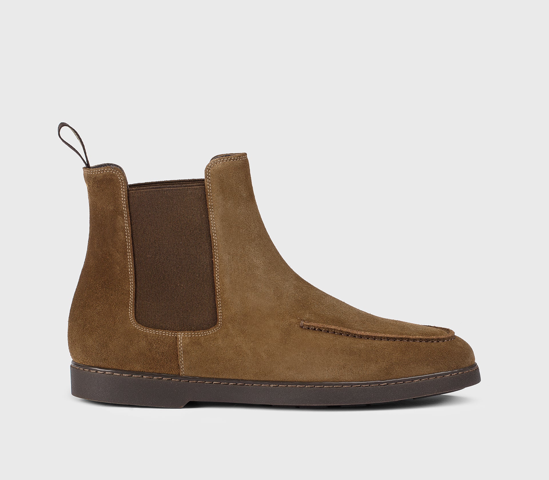 No-lace warm brown suede ankle - Main Image