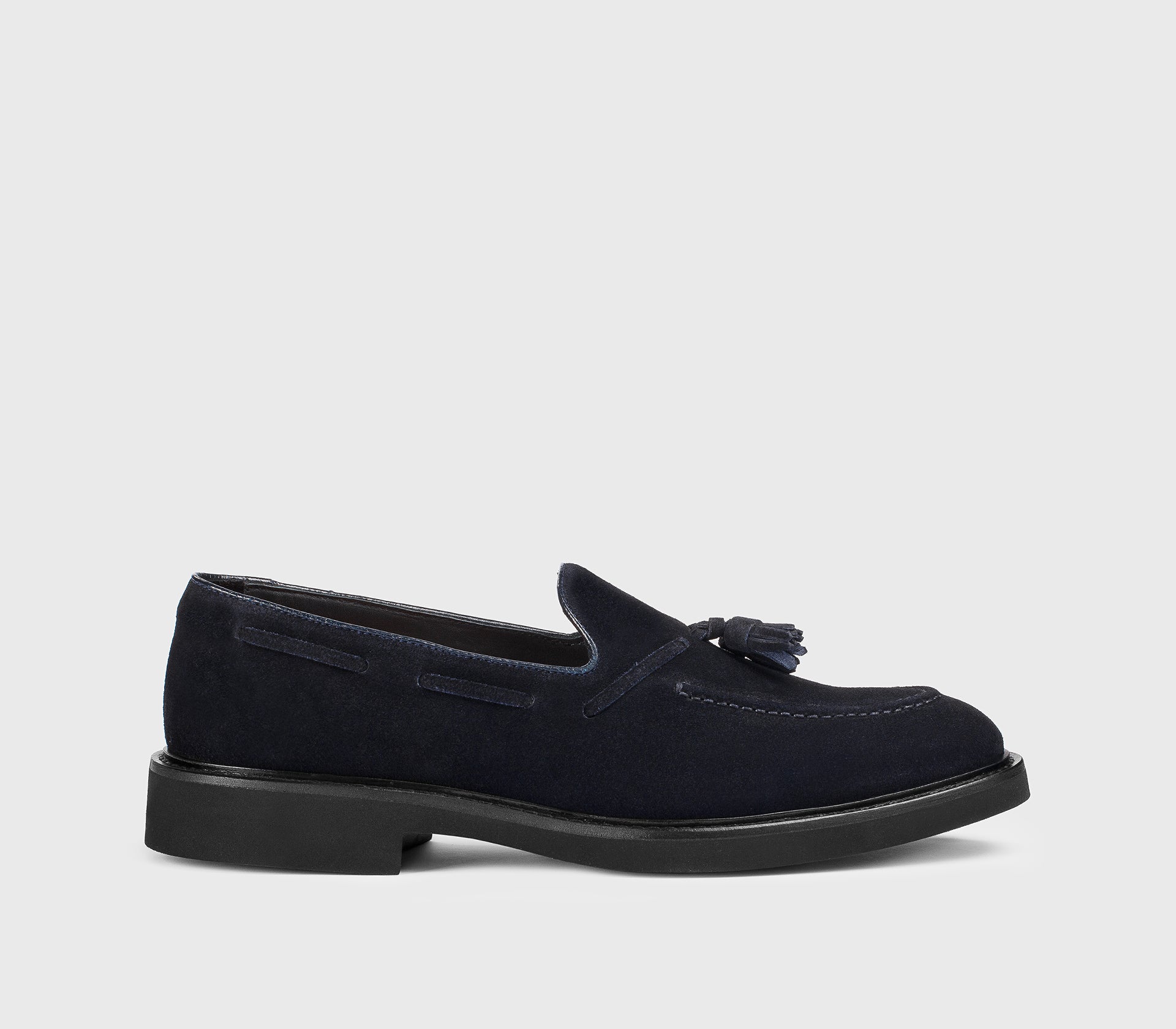 Mocassino con nappine da uomo in suede | blu - Doucal's