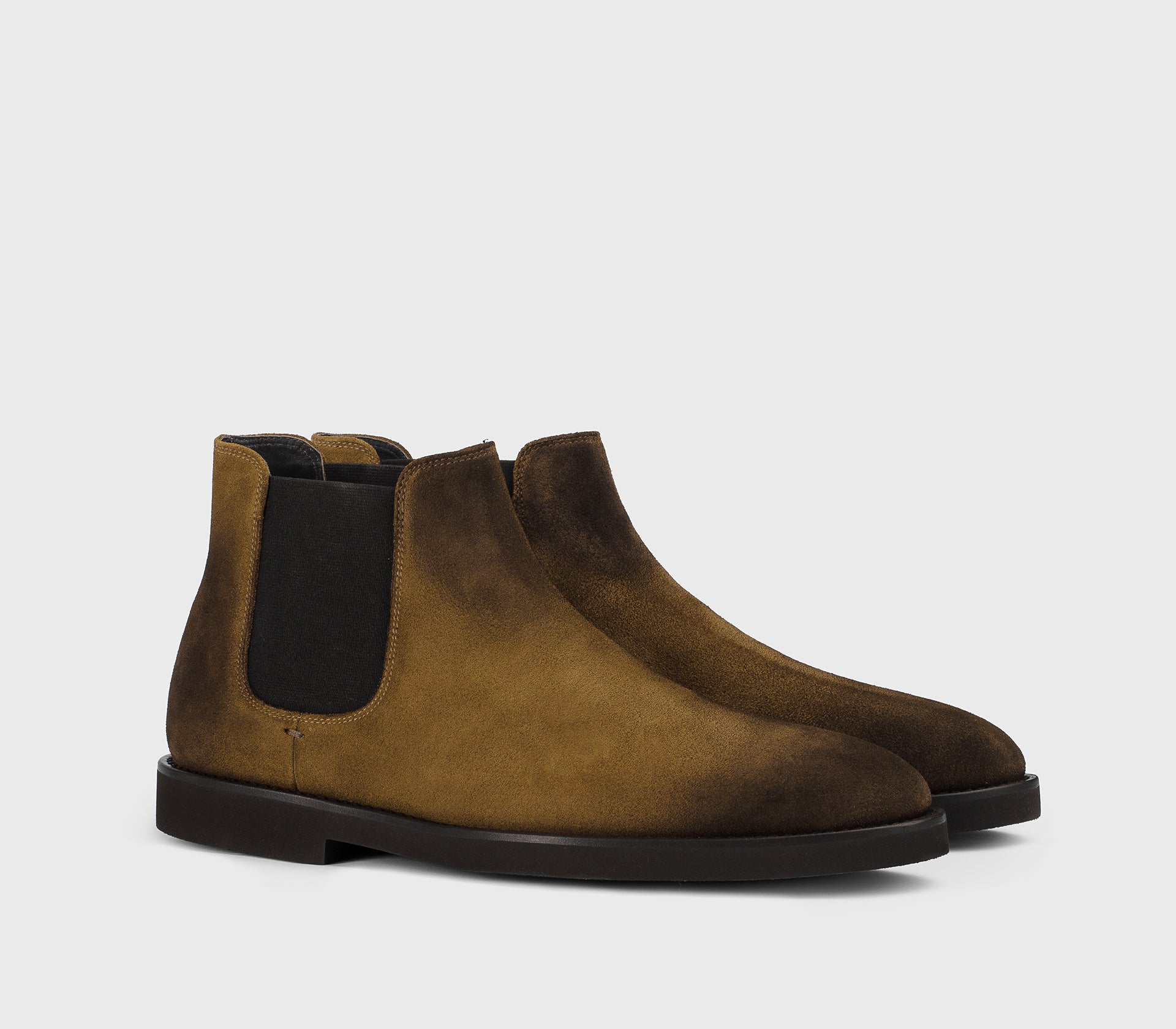 Light brown suede ankle boot