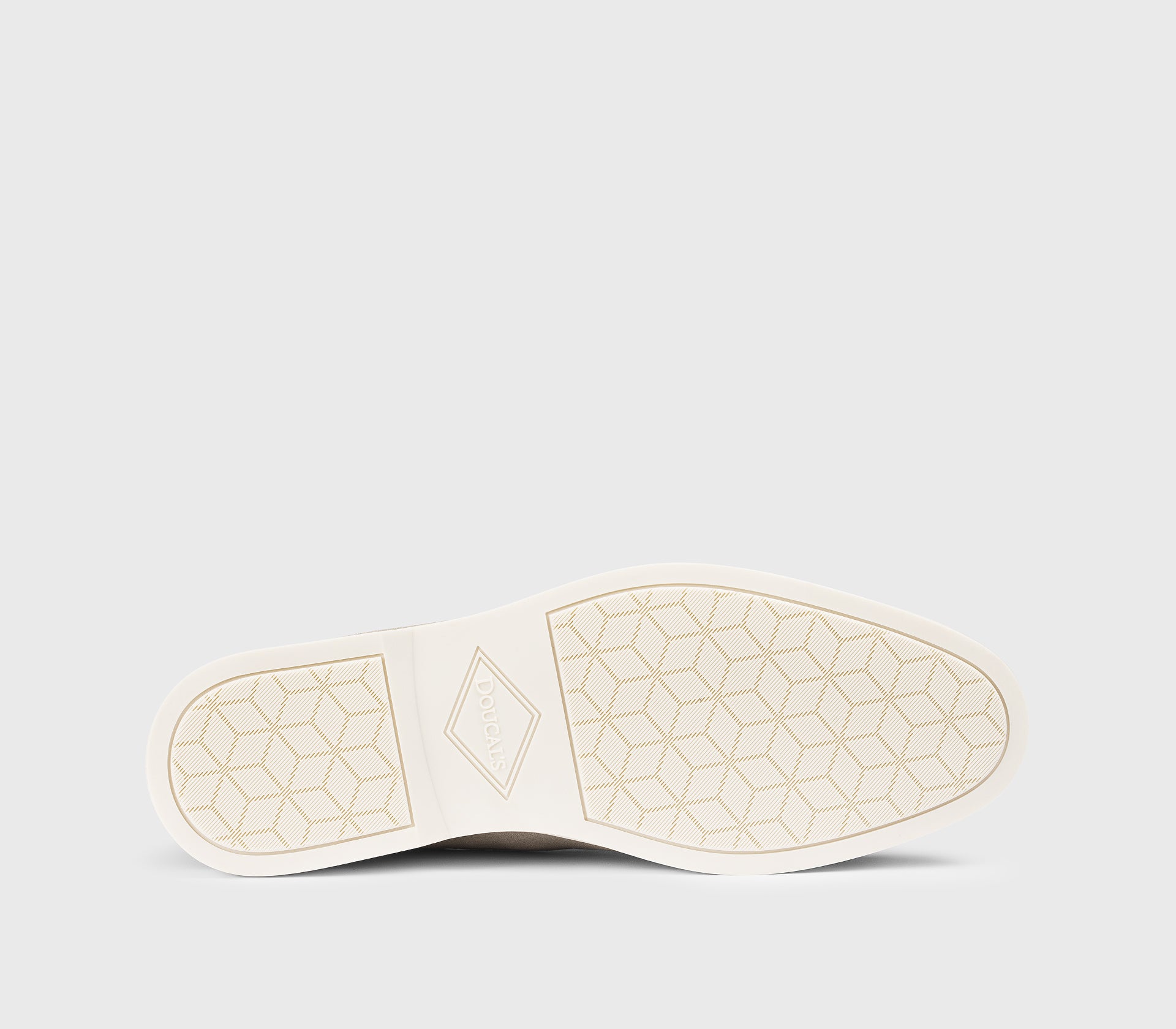 Sand-coloured suede loafer