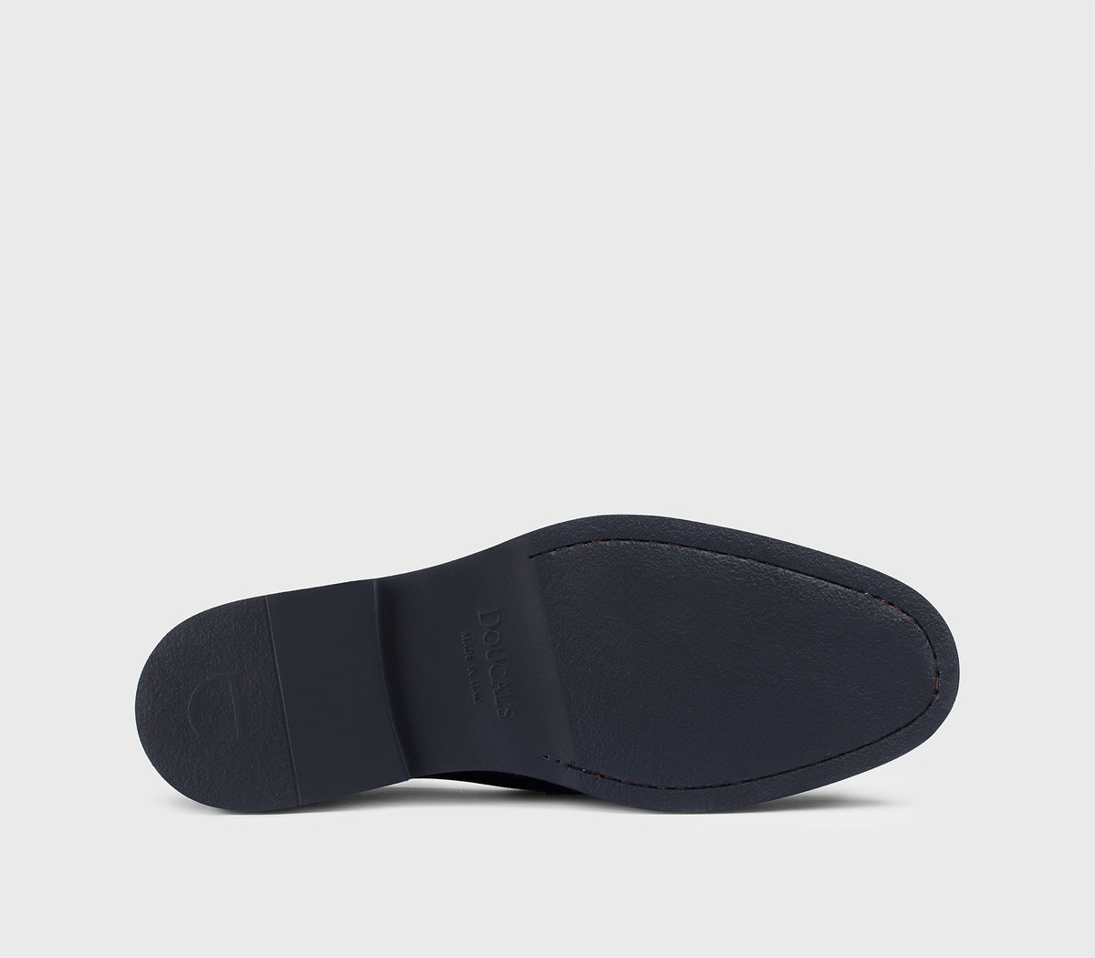 Black leather loafer with tassels