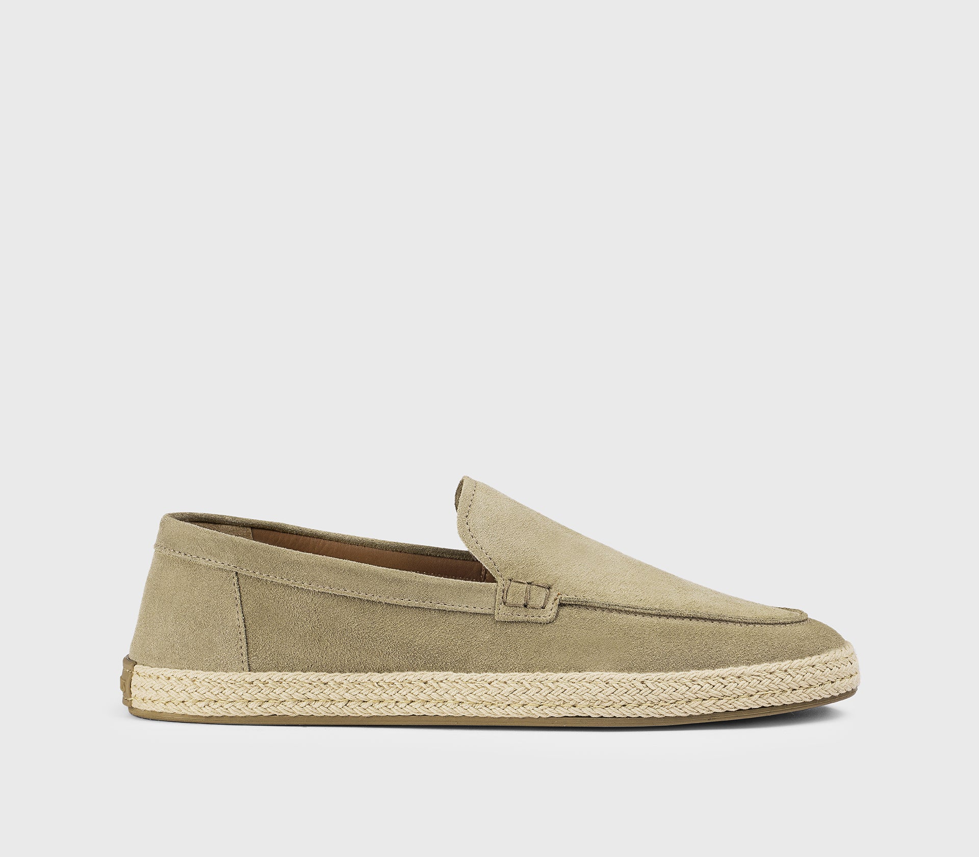 Sand-coloured suede espadrilles