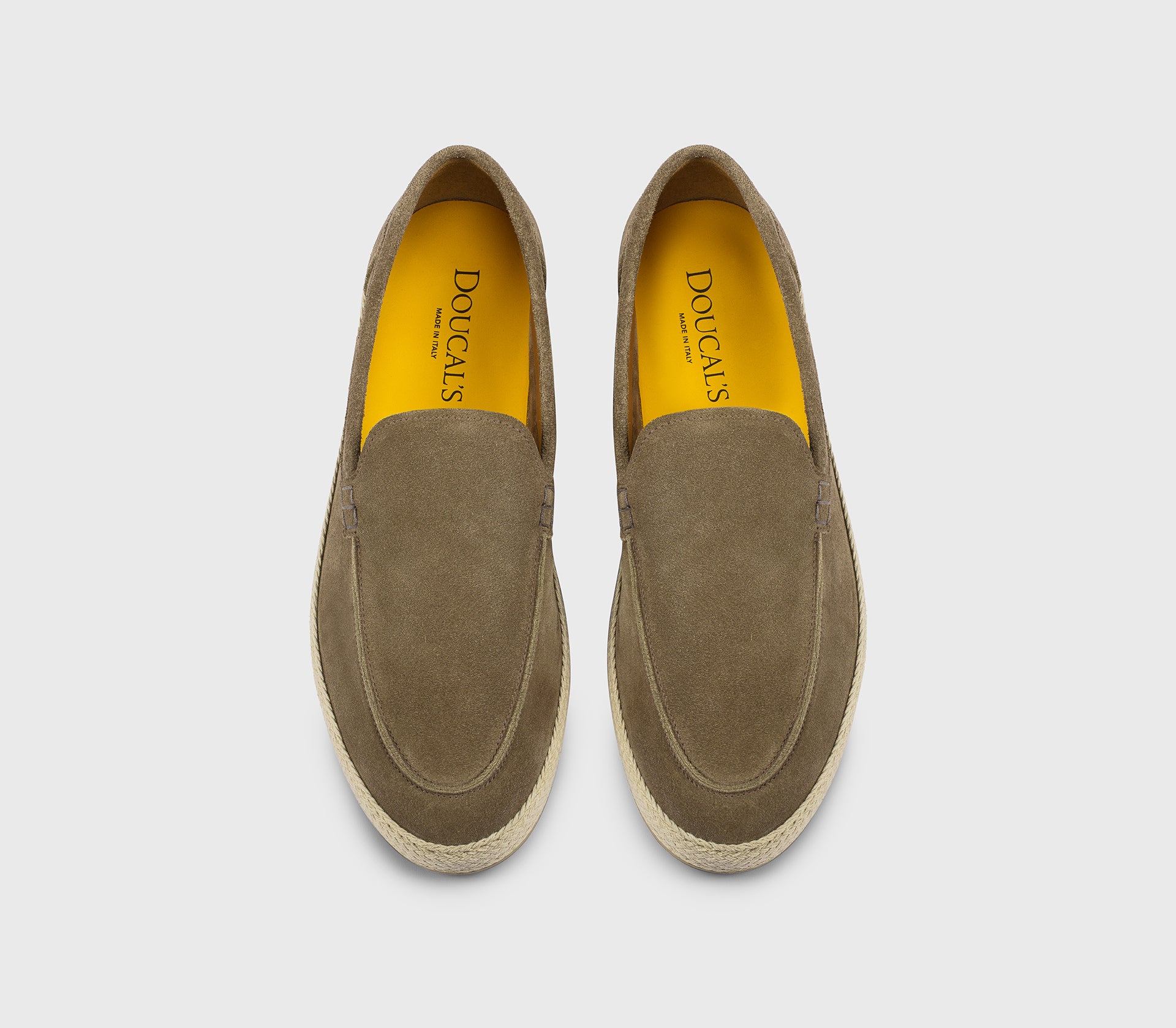 Cocoa-coloured suede espadrilles