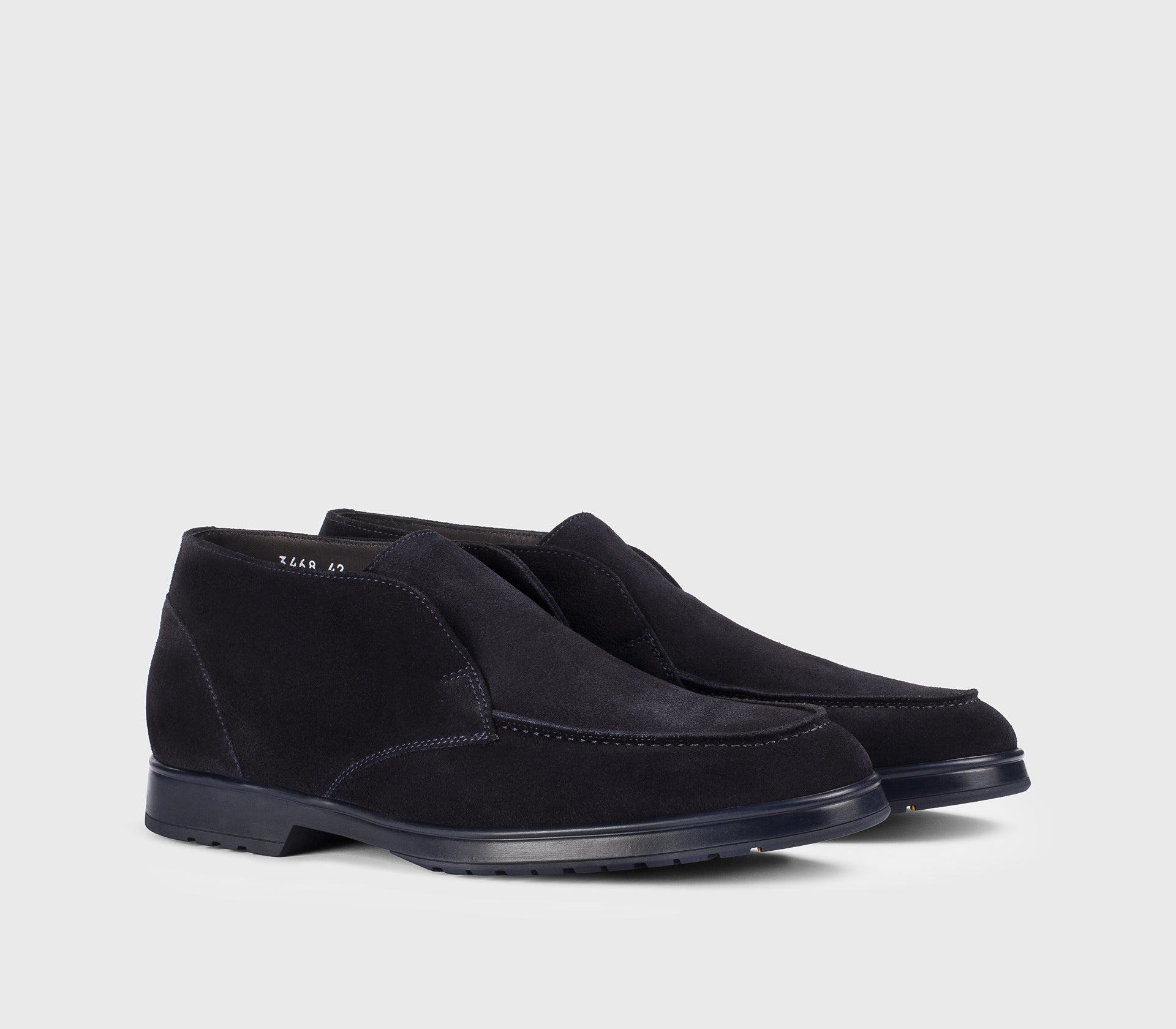 Desert Boot aus blauem Veloursleder