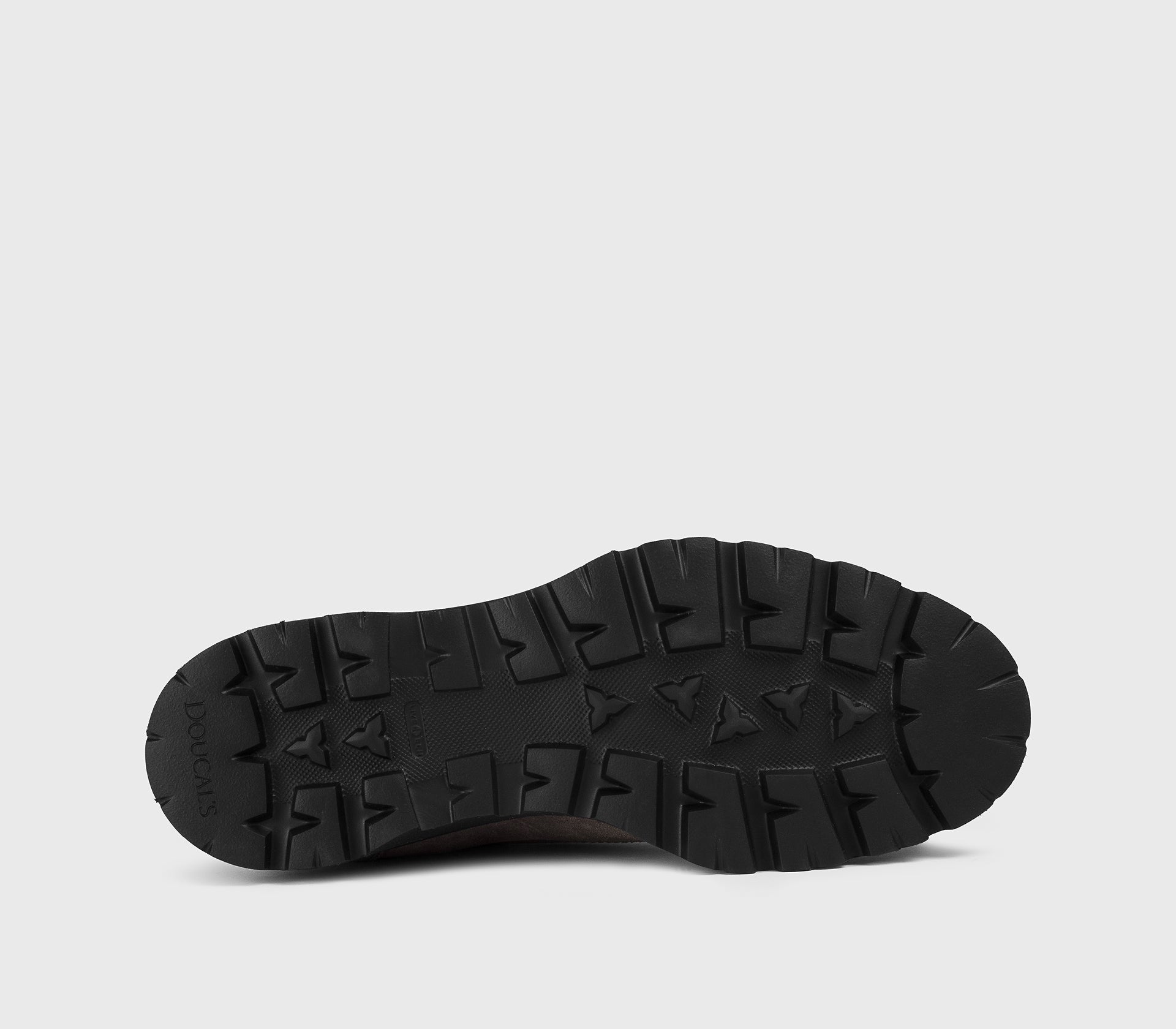 “Espresso”-coloured suede lace-up with hooks