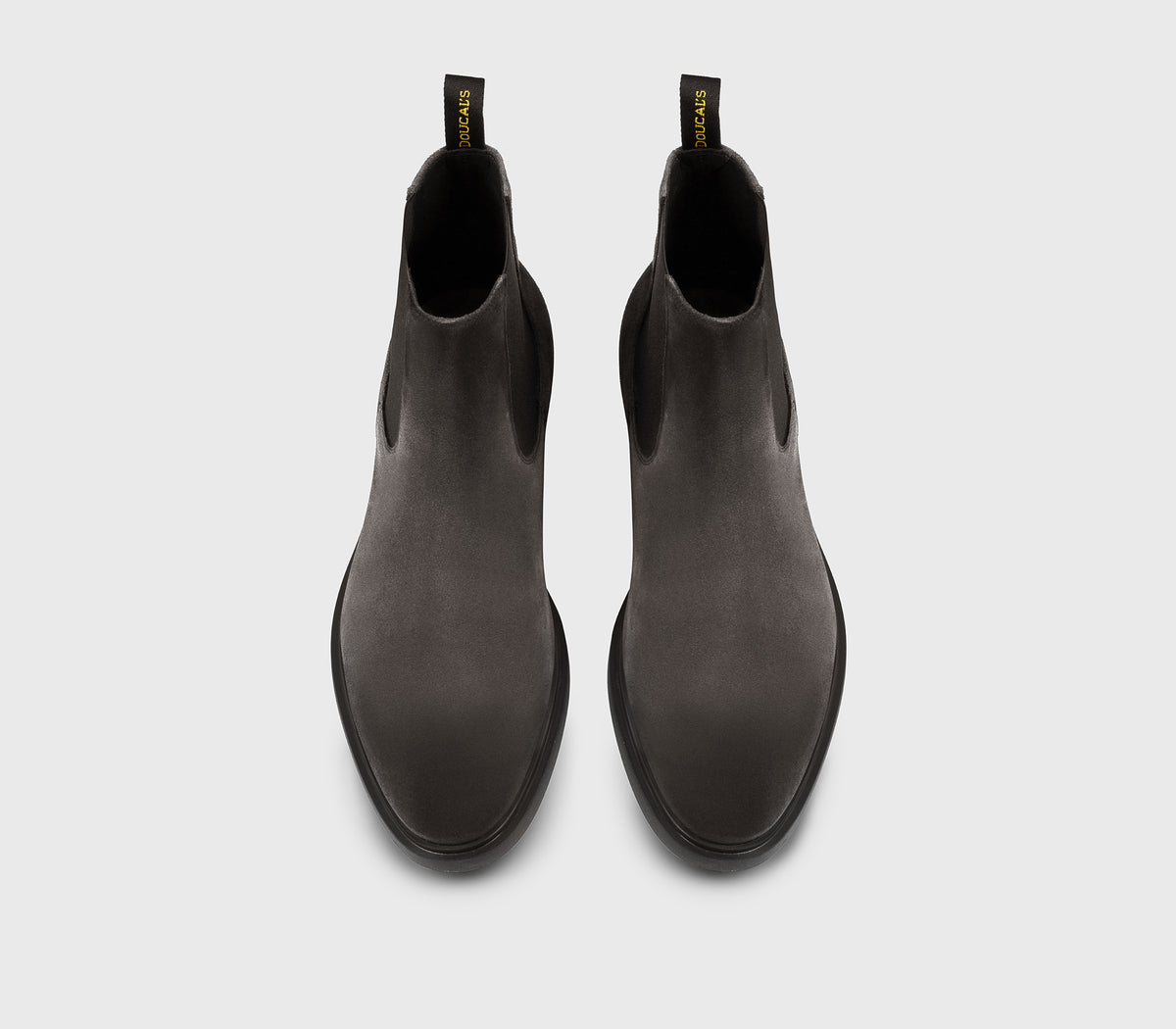 Stiefeletten aus anthrazitfarbenem Veloursleder