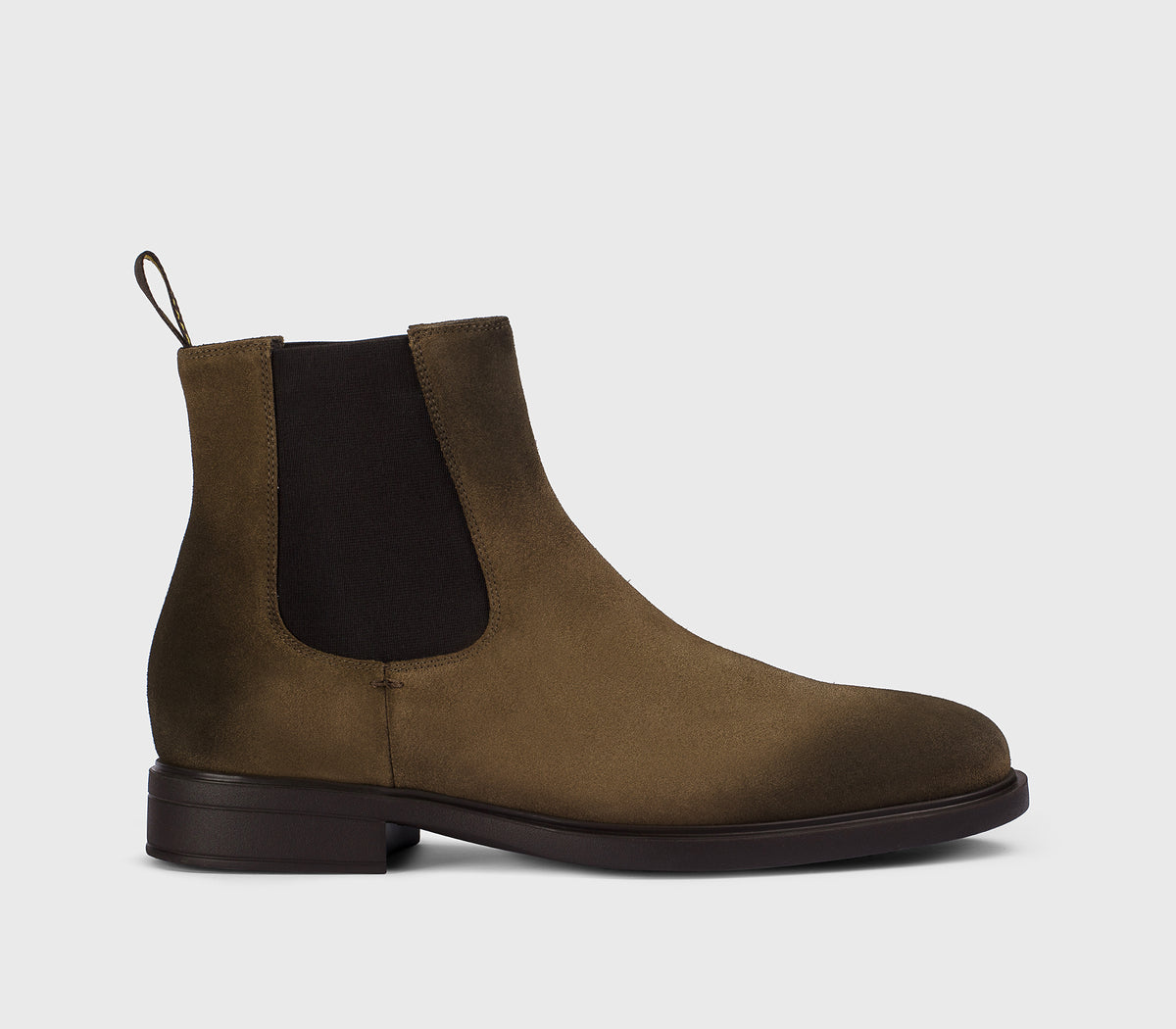 Havana-coloured suede ankle boot