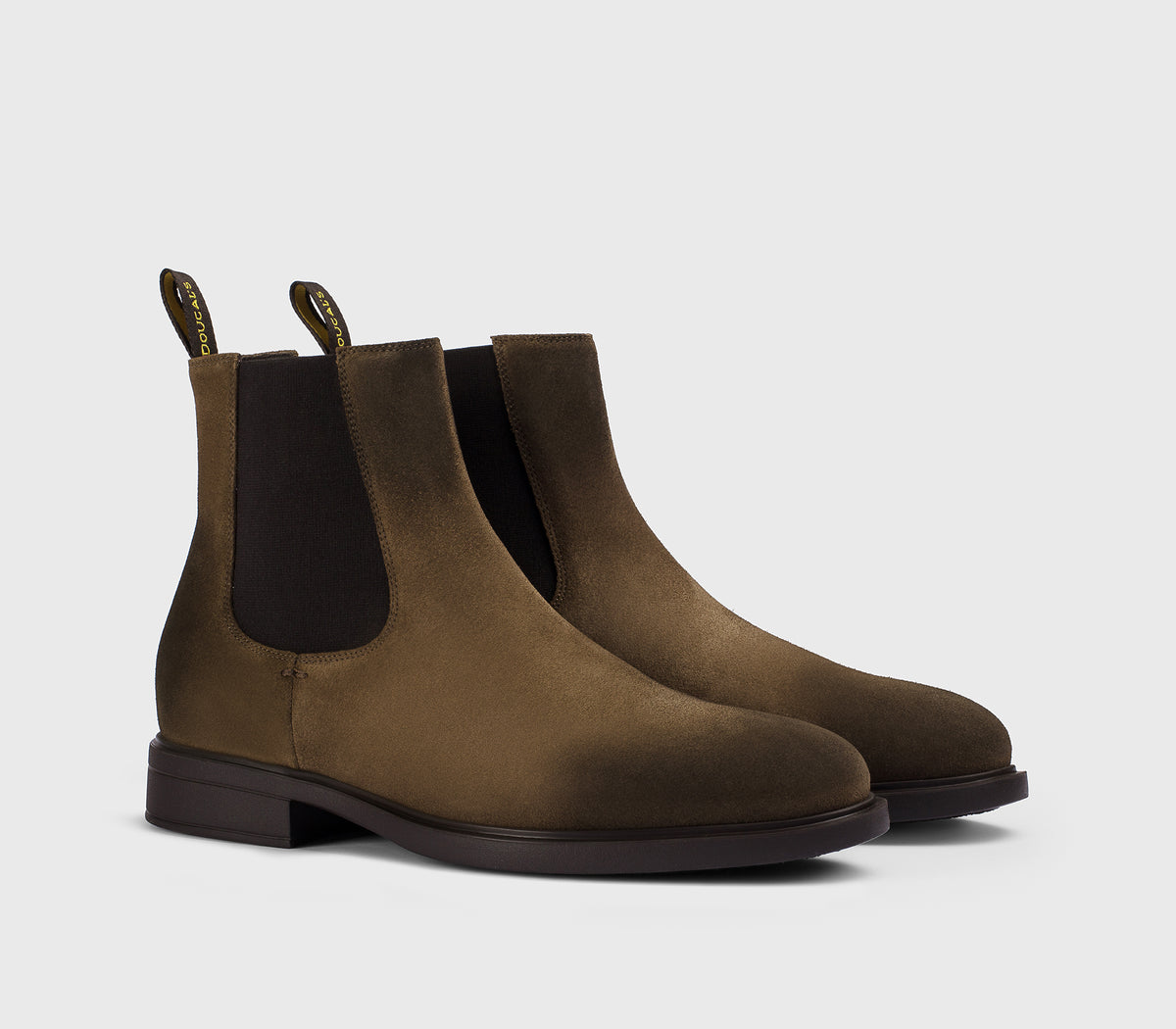 Havana-coloured suede ankle boot