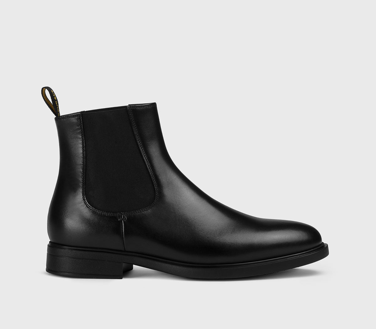 Schwarze Lederstiefelette
