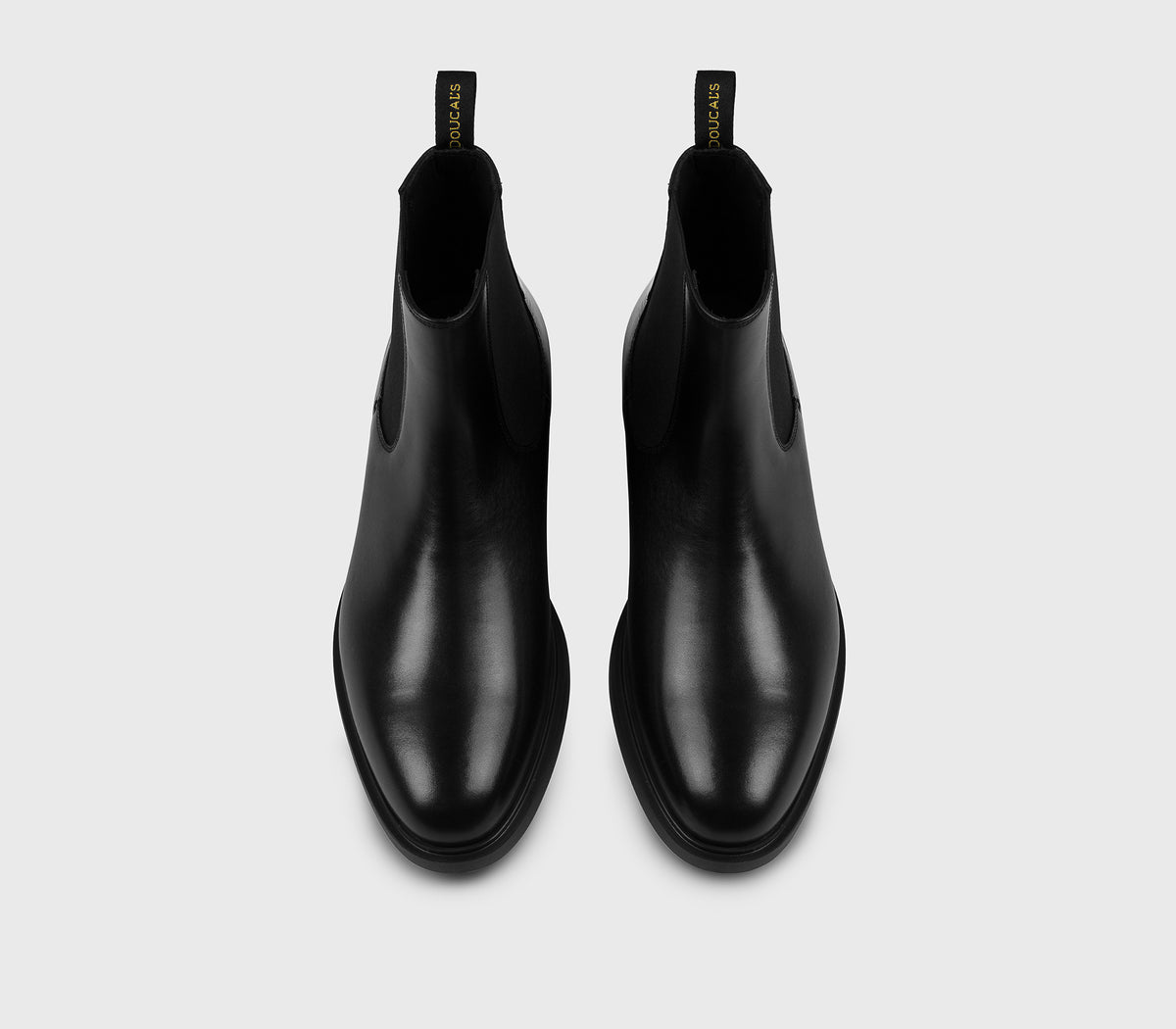 Schwarze Lederstiefelette