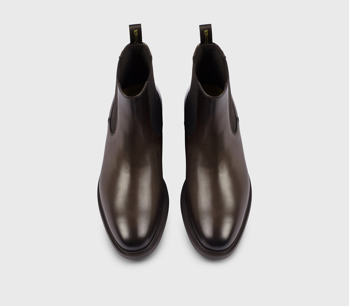 Dark brown leather ankle boot