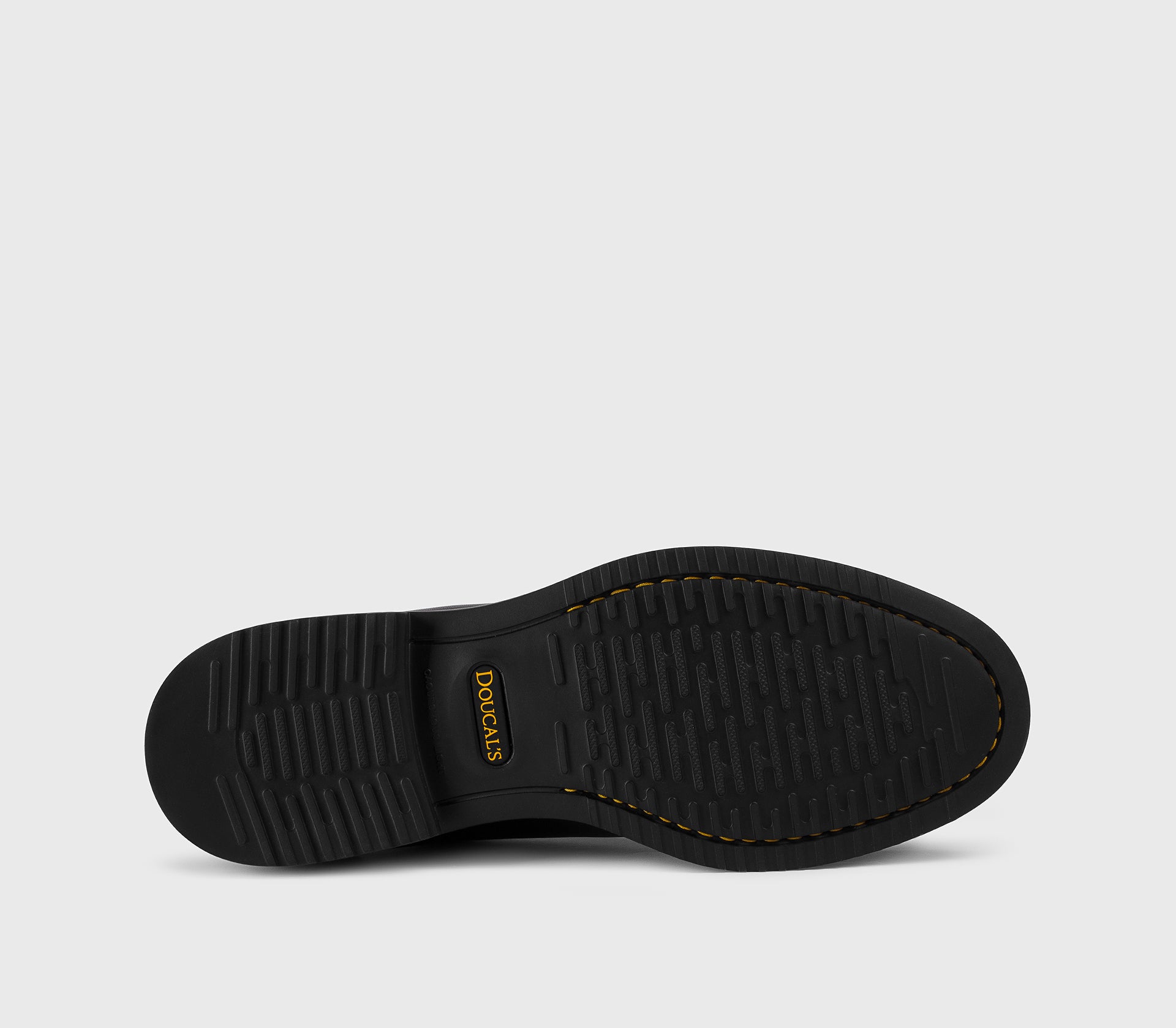 Black two-hole leather lace-up
