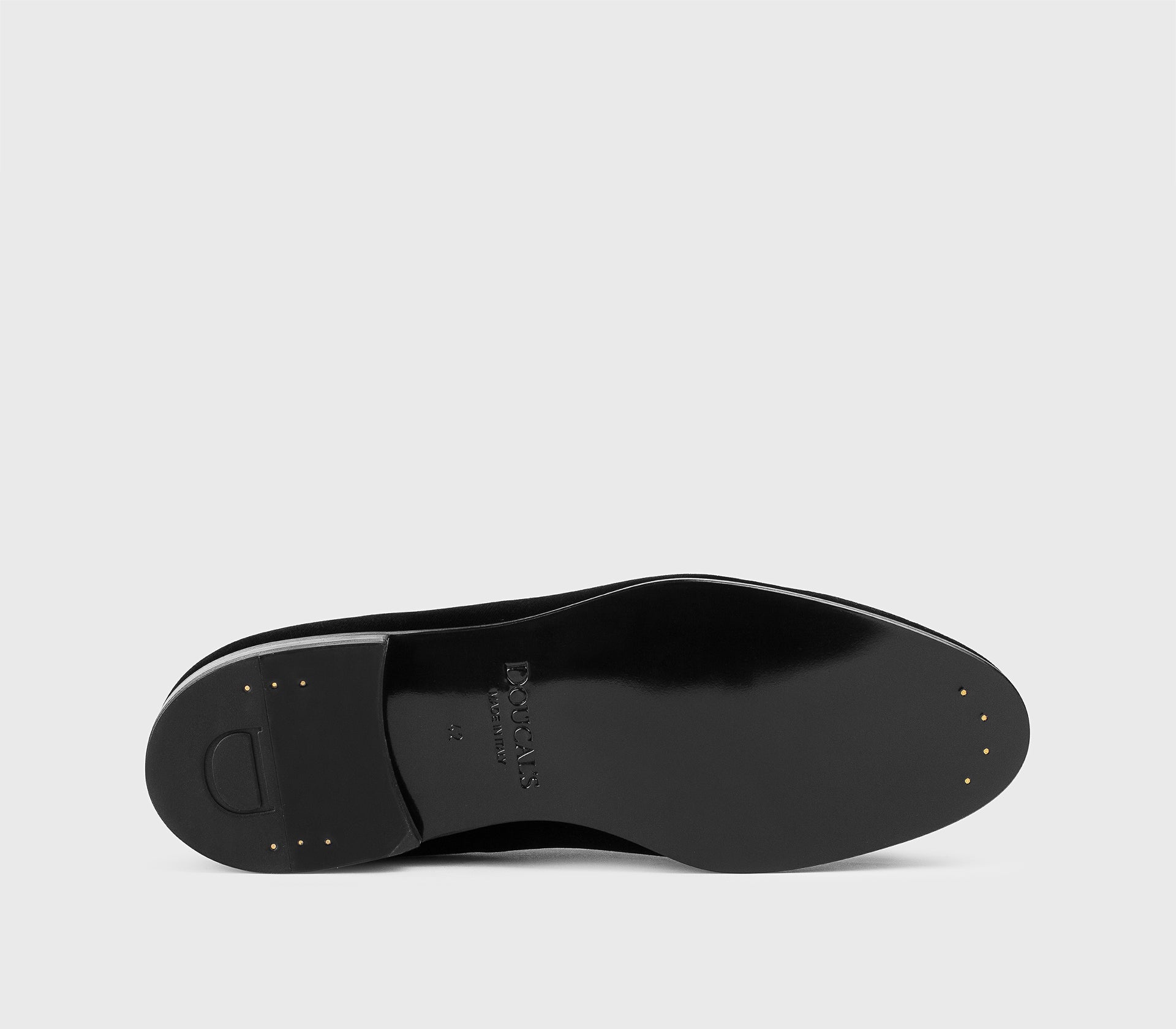 Black velvet slipper loafer