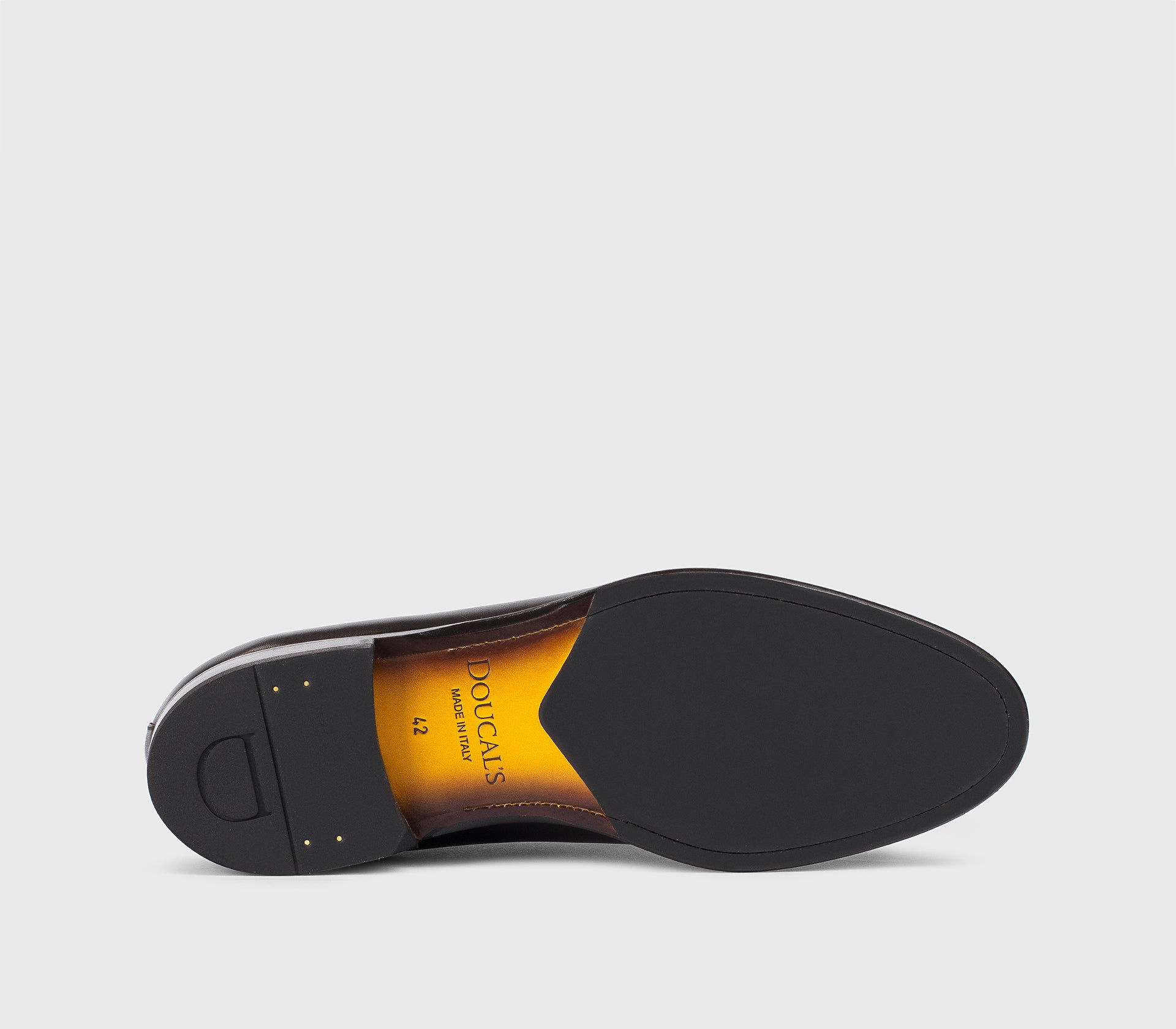 Chaussure à lacets en cuir brun foncé